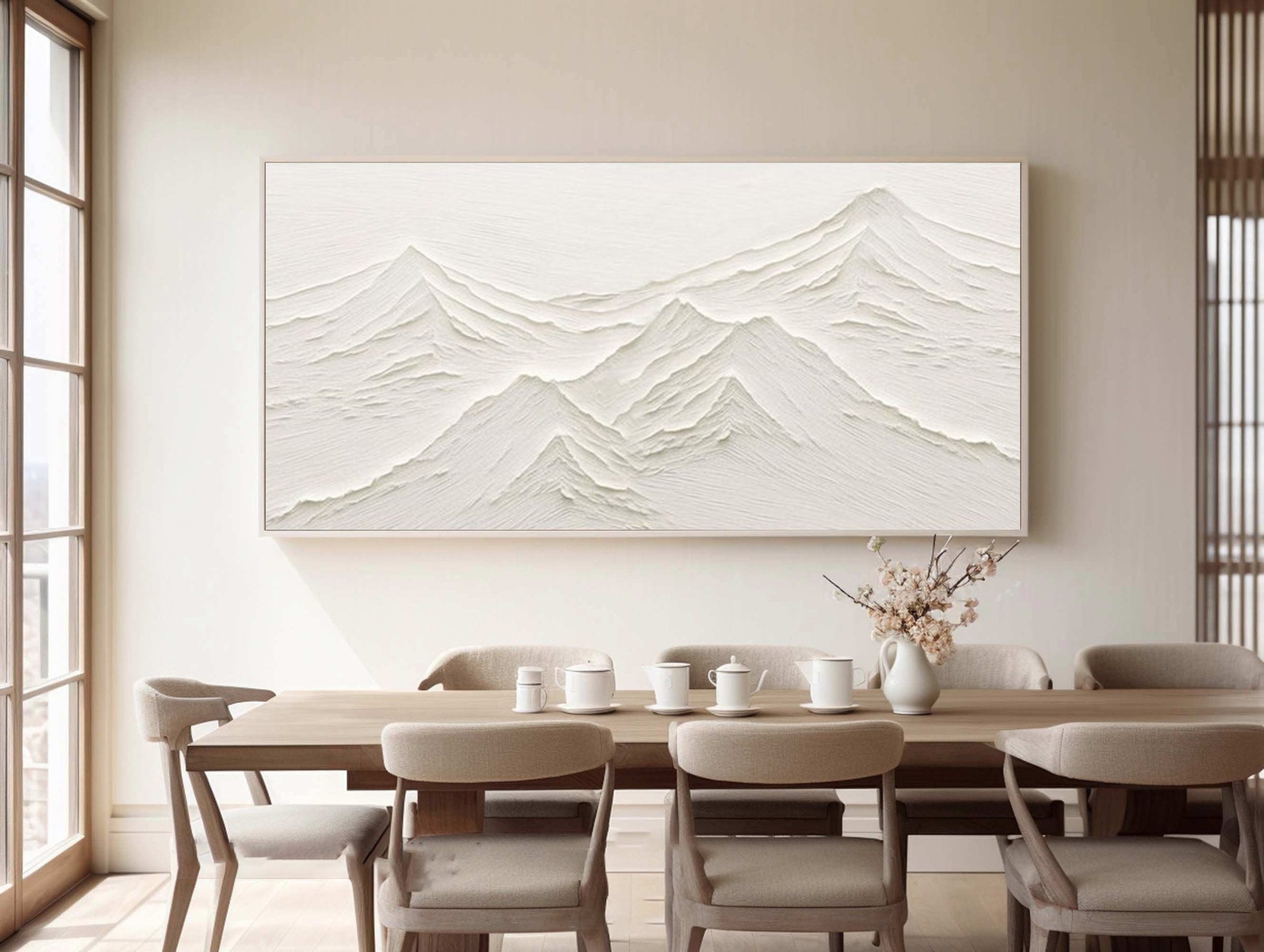 White Minimalist Painting #WM 028 - Image 7