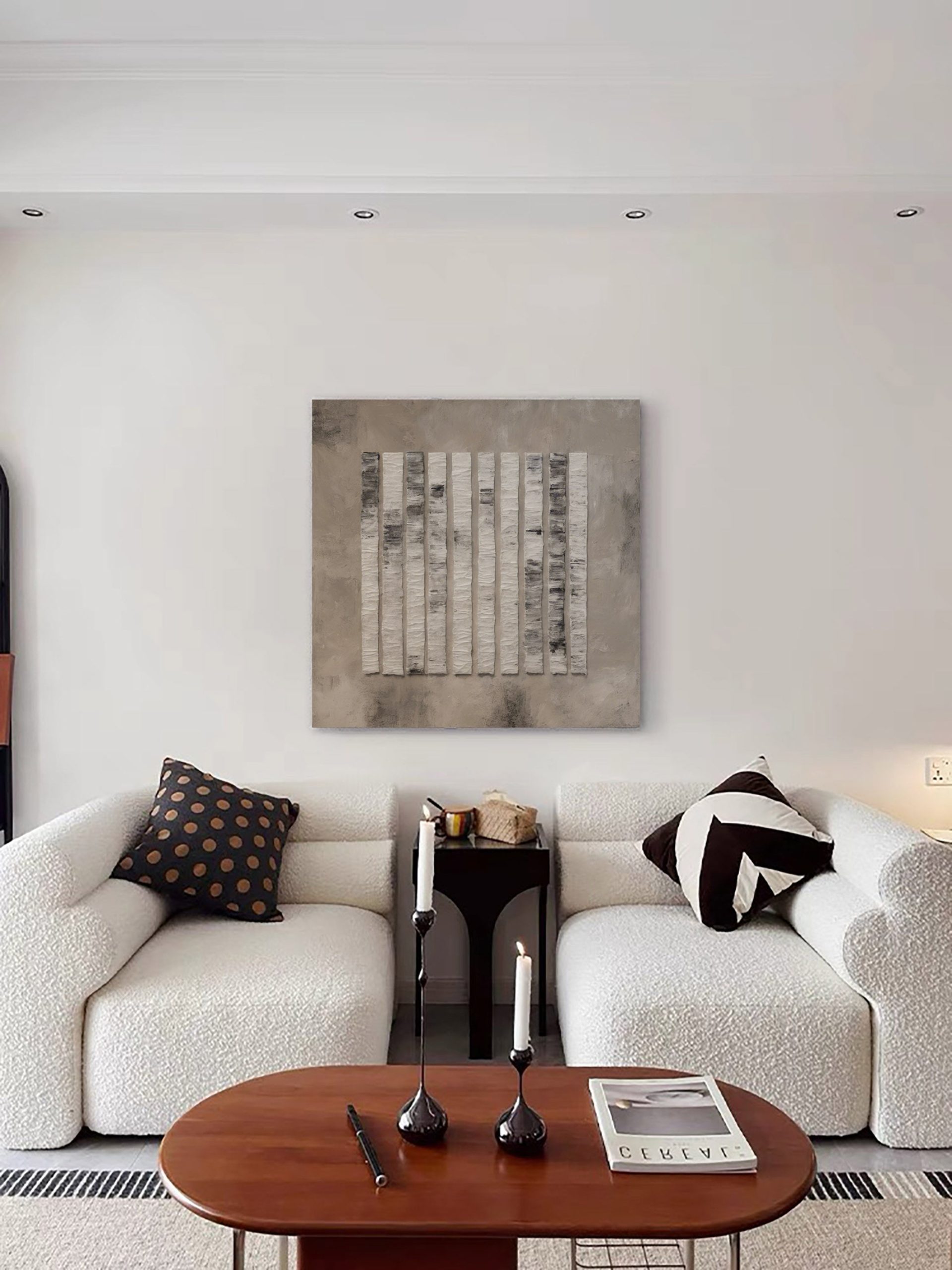 Beige & Brown Abstract Painting #BBA 010 - Image 5