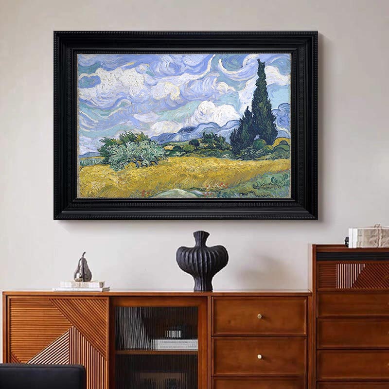 Wheat Field with Cypresses In A Brighter Hue #BGA 103 - Image 9