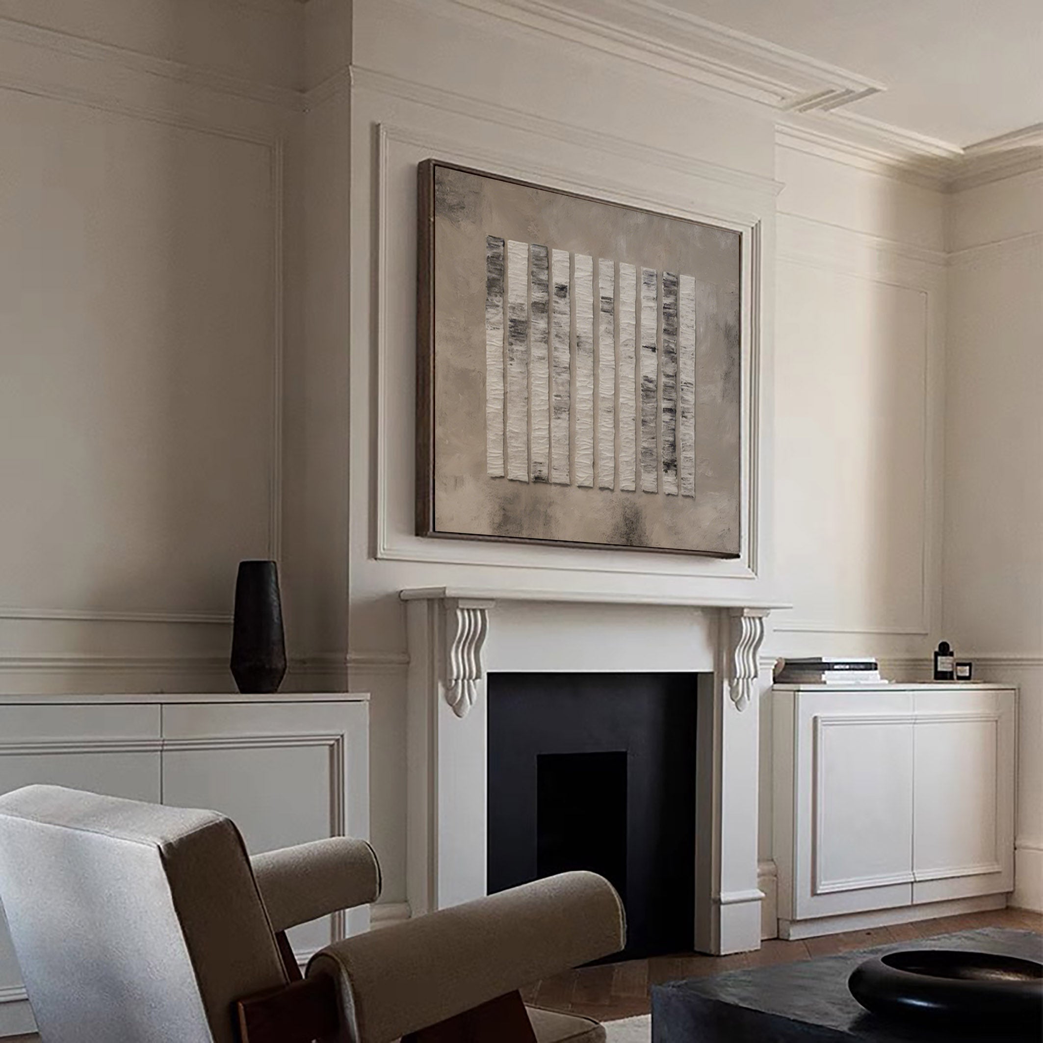 Beige & Brown Abstract Painting #BBA 010 - Image 9