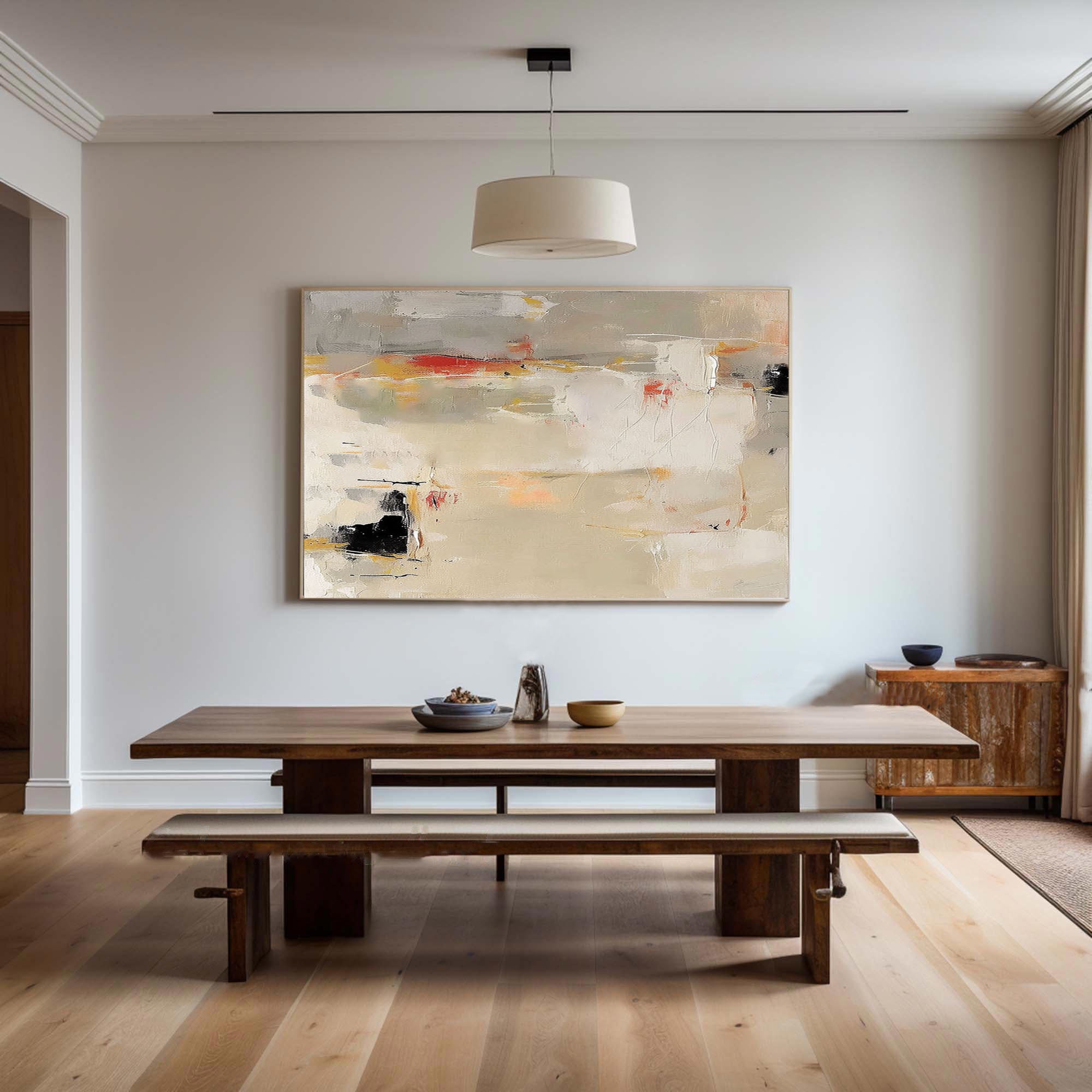 Beige & Brown Abstract Painting #BBA 061 - Image 5