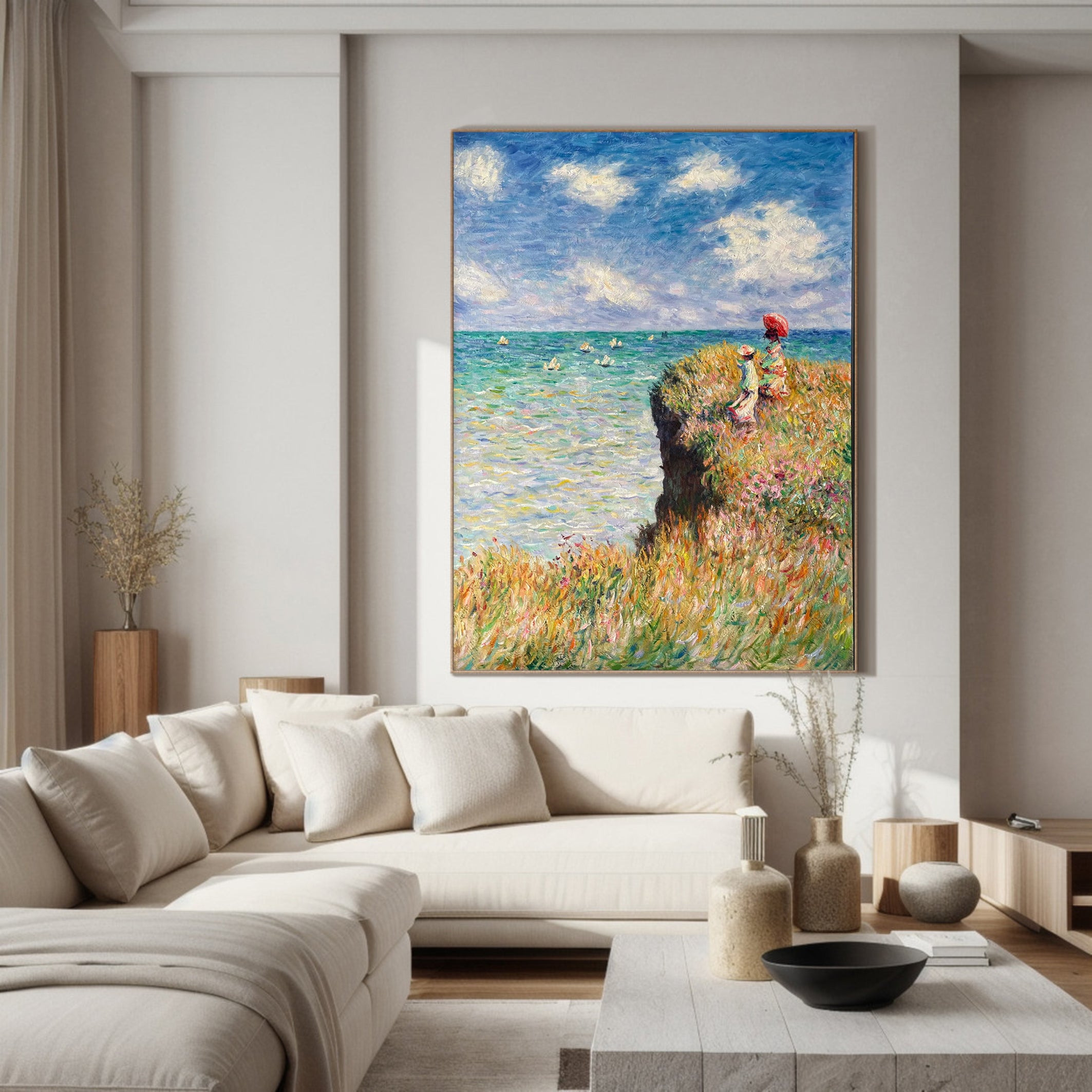 The Cliff Walk at Pourville, Inspired by Monet #BGA 174 - Image 3