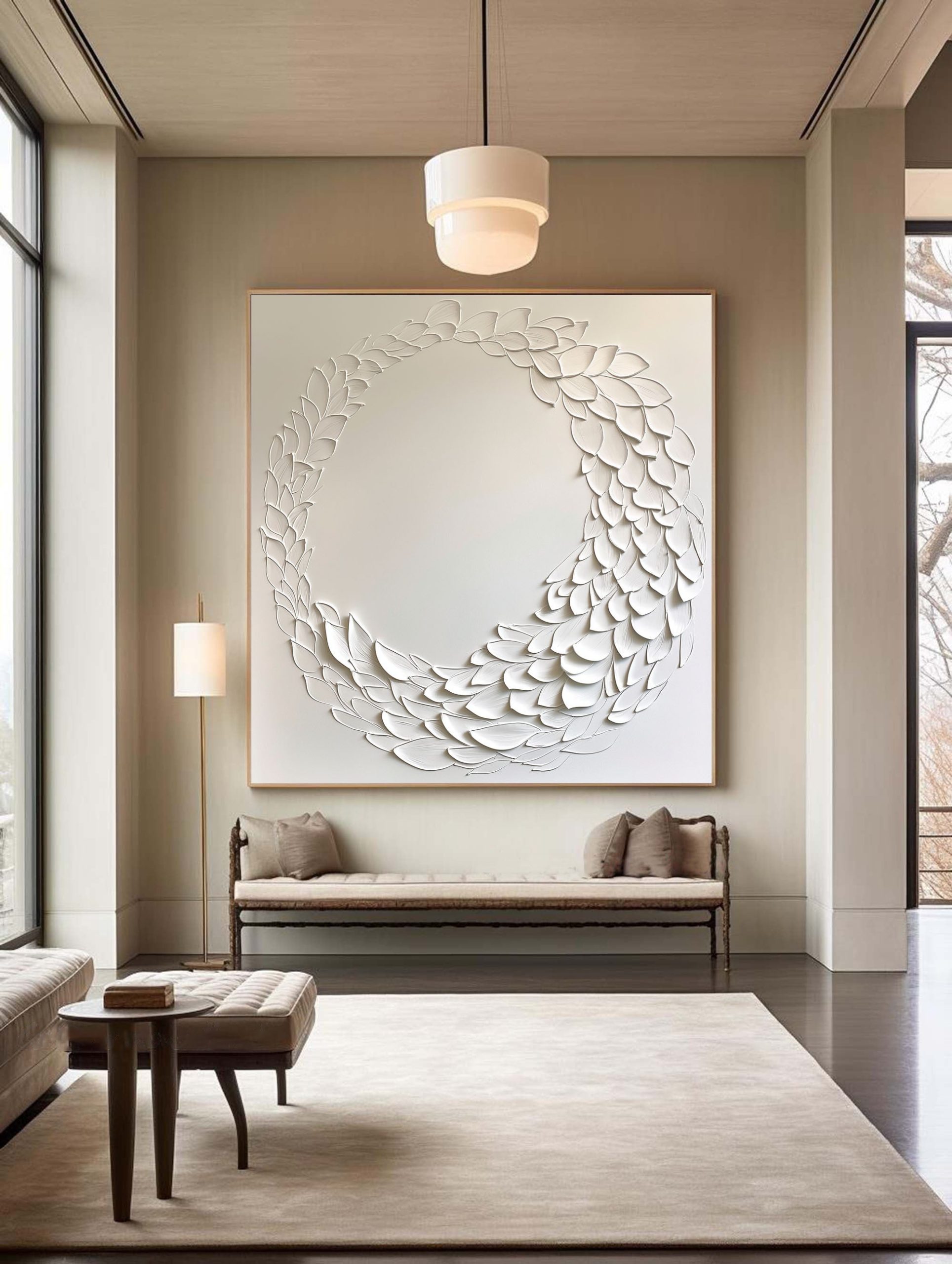 White Minimalist Painting #WM 032