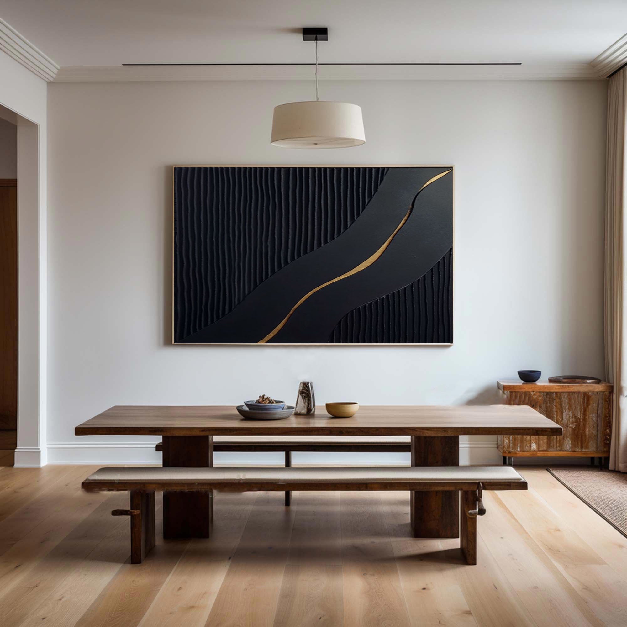 Black Minimalist Painting #BM 067 - Image 5