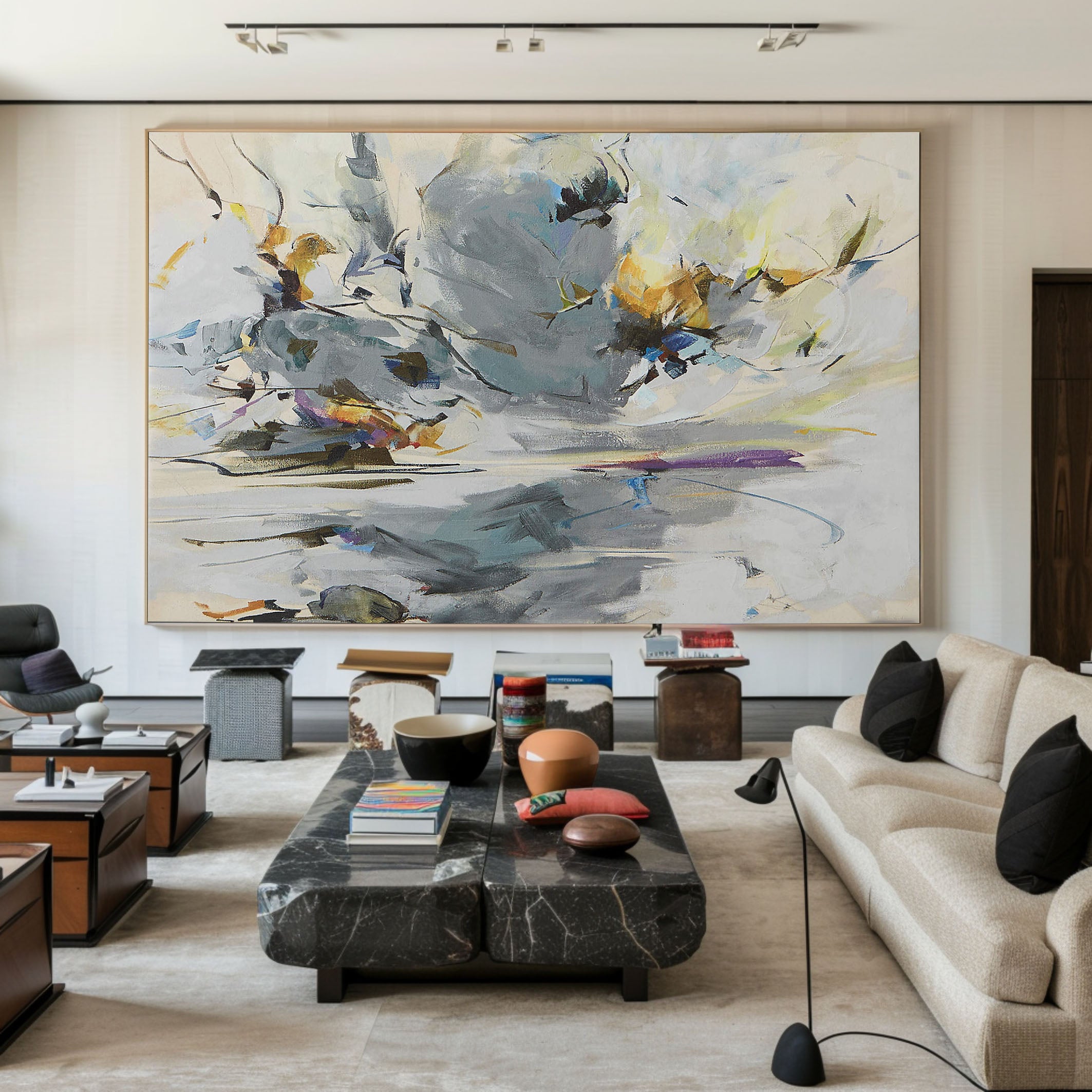 The Birds Of Wonder In the Auspicious Sky, Abstract Wall Art #BGA 109