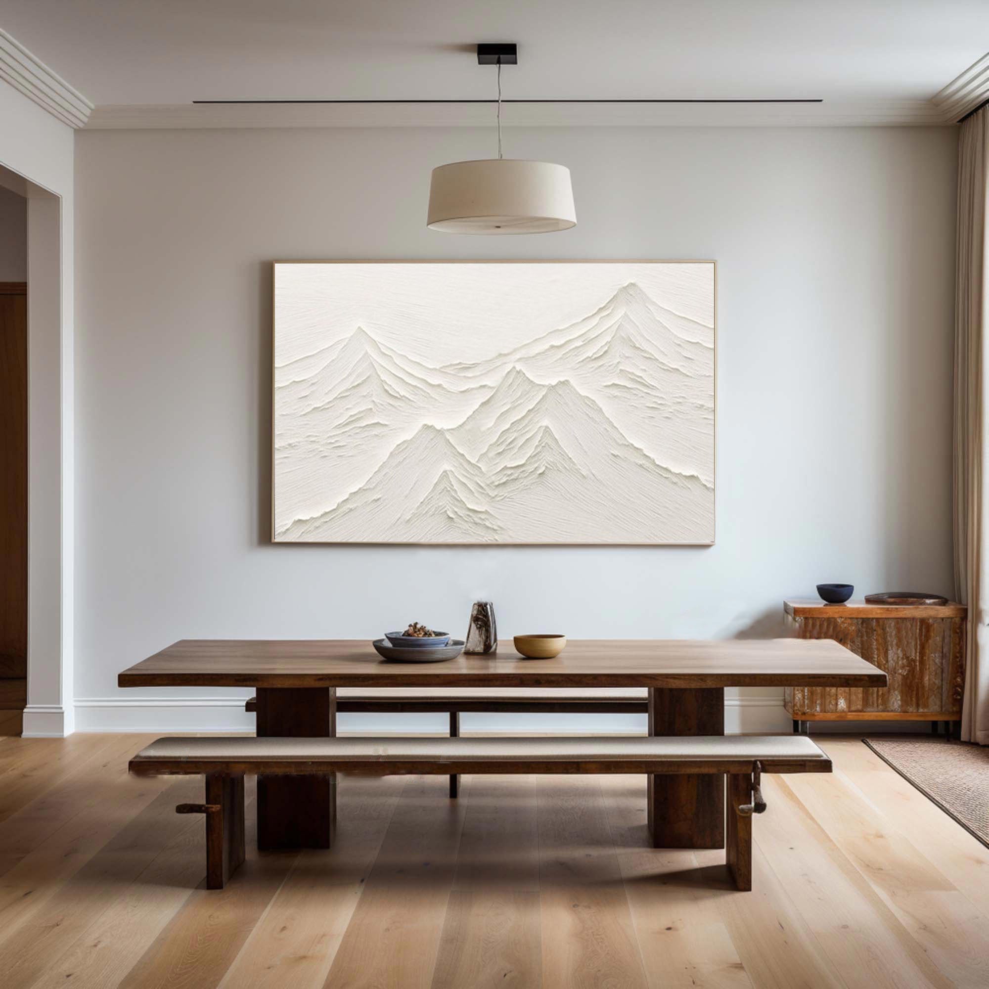 White Minimalist Painting #WM 028 - Image 8