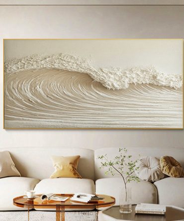 High-End 3D Wave Painting Luxury Wall Decor for Elegant Interiors #BBM 049