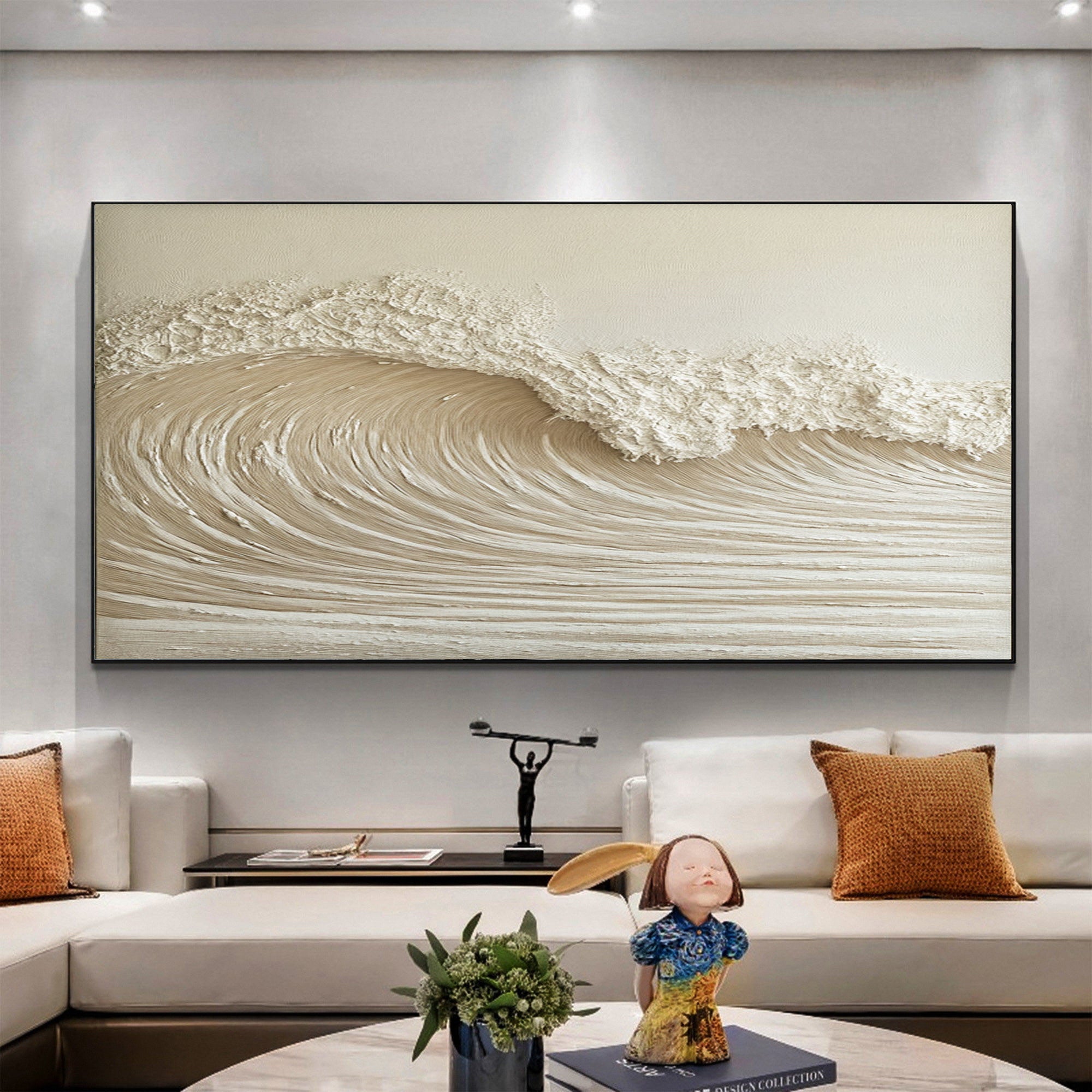 High-End 3D Wave Painting Luxury Wall Decor for Elegant Interiors #BBM 049 - Image 6