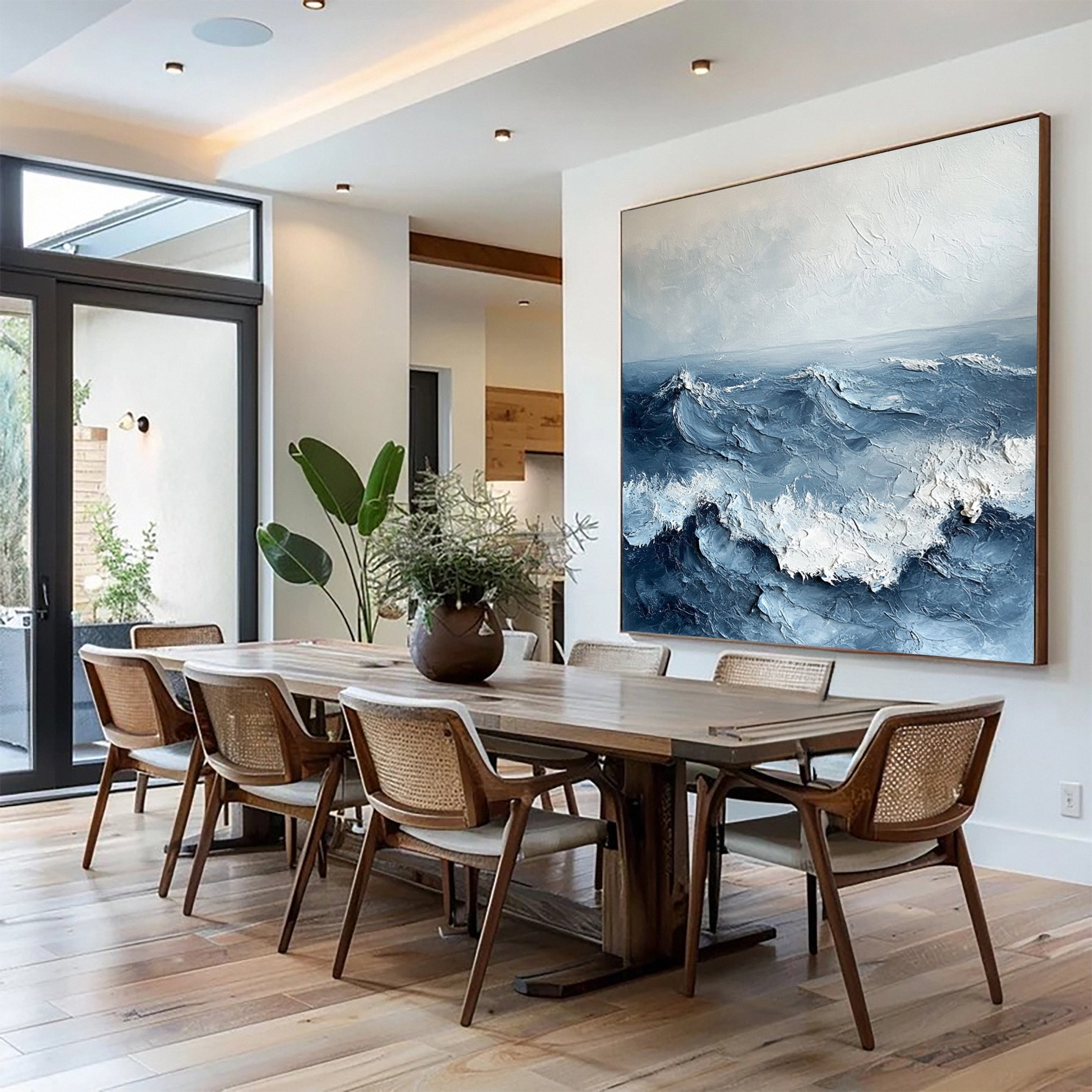 Luxury Ocean Wave Art with 3D Textured Finish for Upscale Homes #OP 036 - Image 6