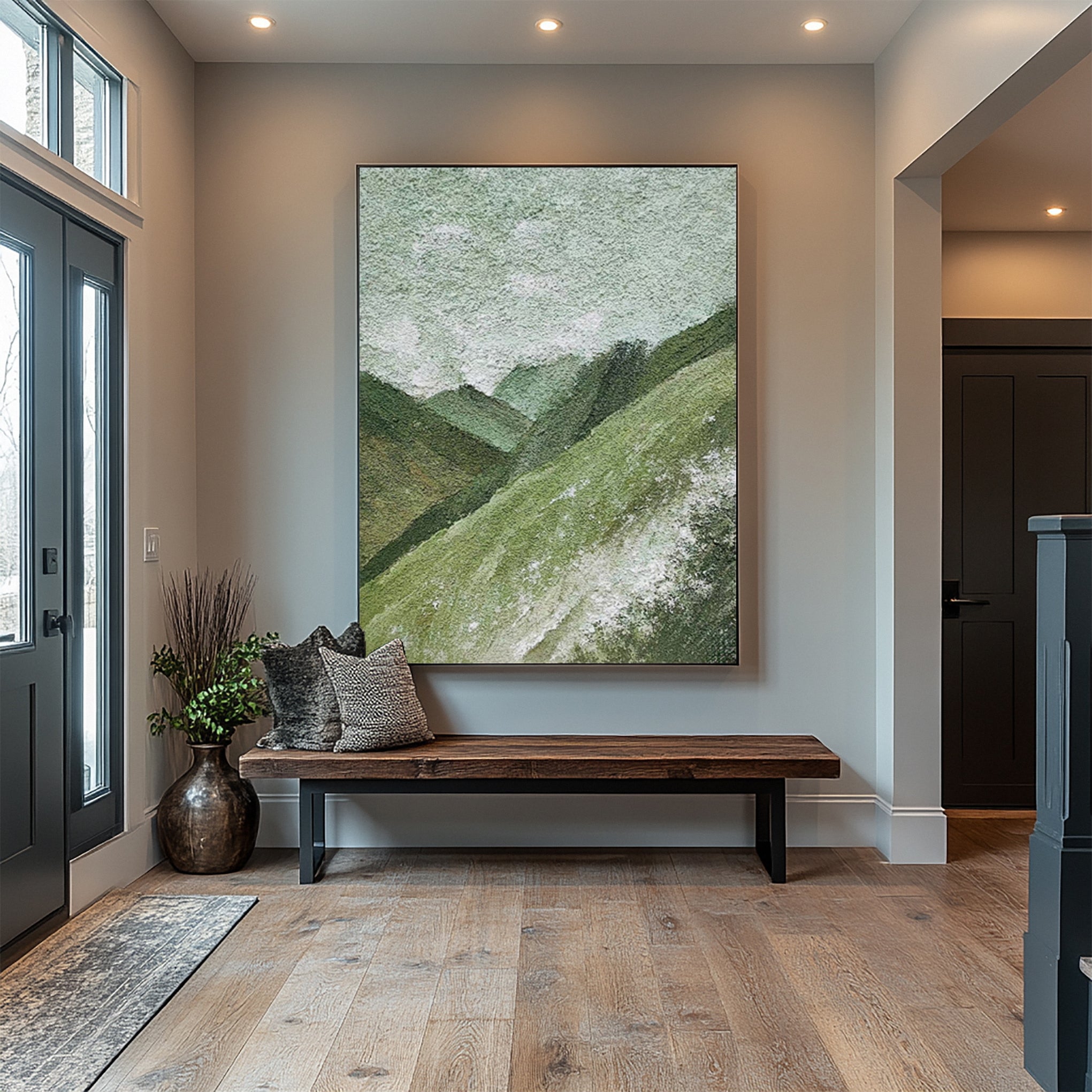 Modern Abstract Canvas with Mountainous Forms #BGA 358 - Image 2