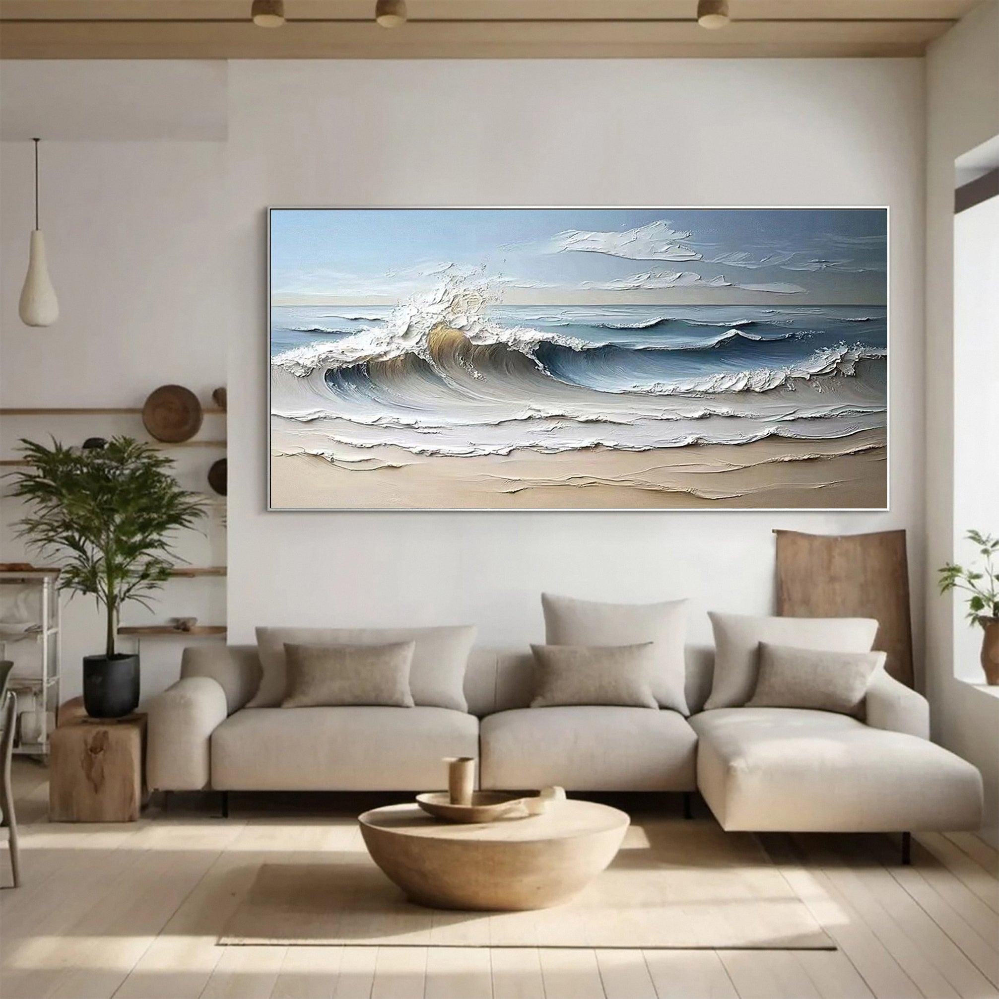 Seas Canvas Art Tranquil Ocean Waves for Serene Decor #OP 001 - Image 2