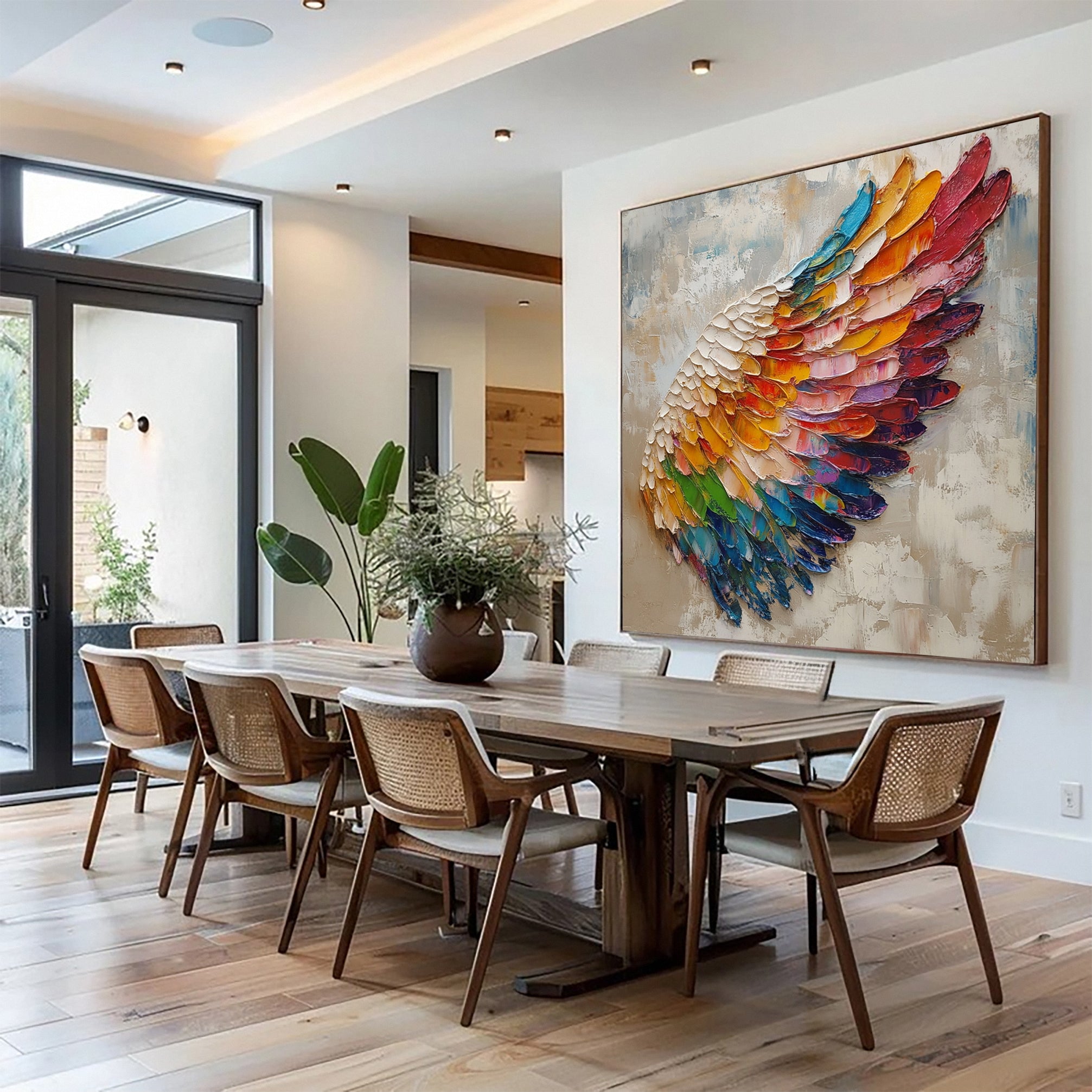 Spectrum Wing Colorful Feather Wall Art #CAP 051 - Image 6