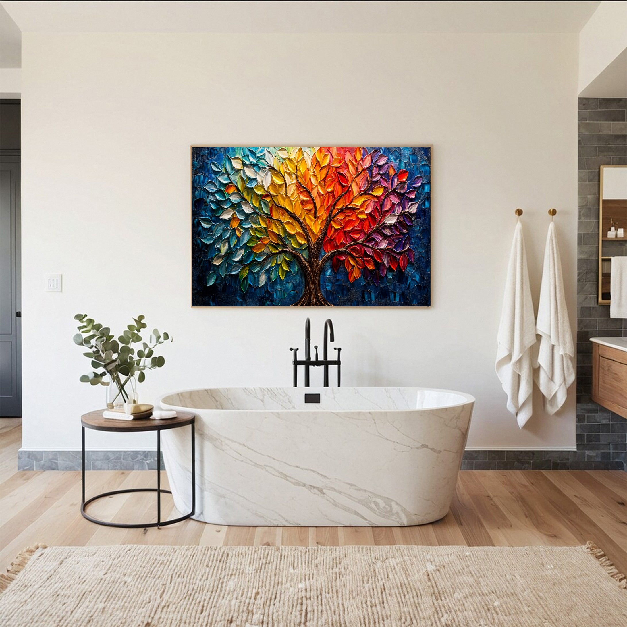 Contemporary Tree Canvas Art Stylish and Colorful Wall Decoration #CAP 045 - Image 2