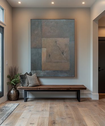 Wabi Sabi Art with Muted Toned Imperfect Geometric Shapes #BGA 314