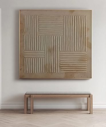 Wabi Sabi Neutral Canvas with Organic Textured Intersections #BGA 309