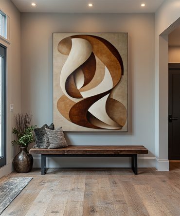 Abstract Dance: Swirling Rhythms in Warm Neutral Hues #BGA 297