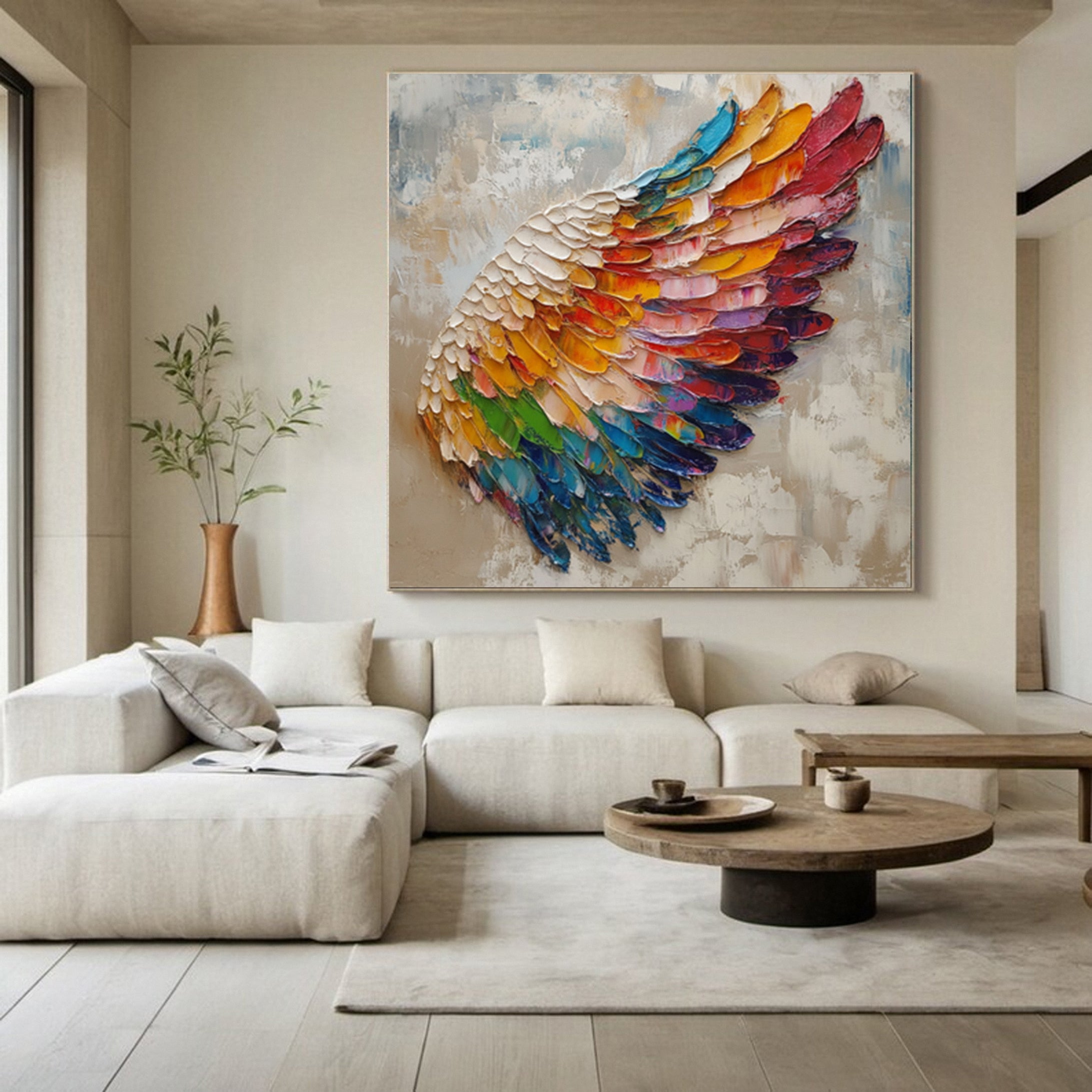 Spectrum Wing Colorful Feather Wall Art #CAP 051 - Image 7