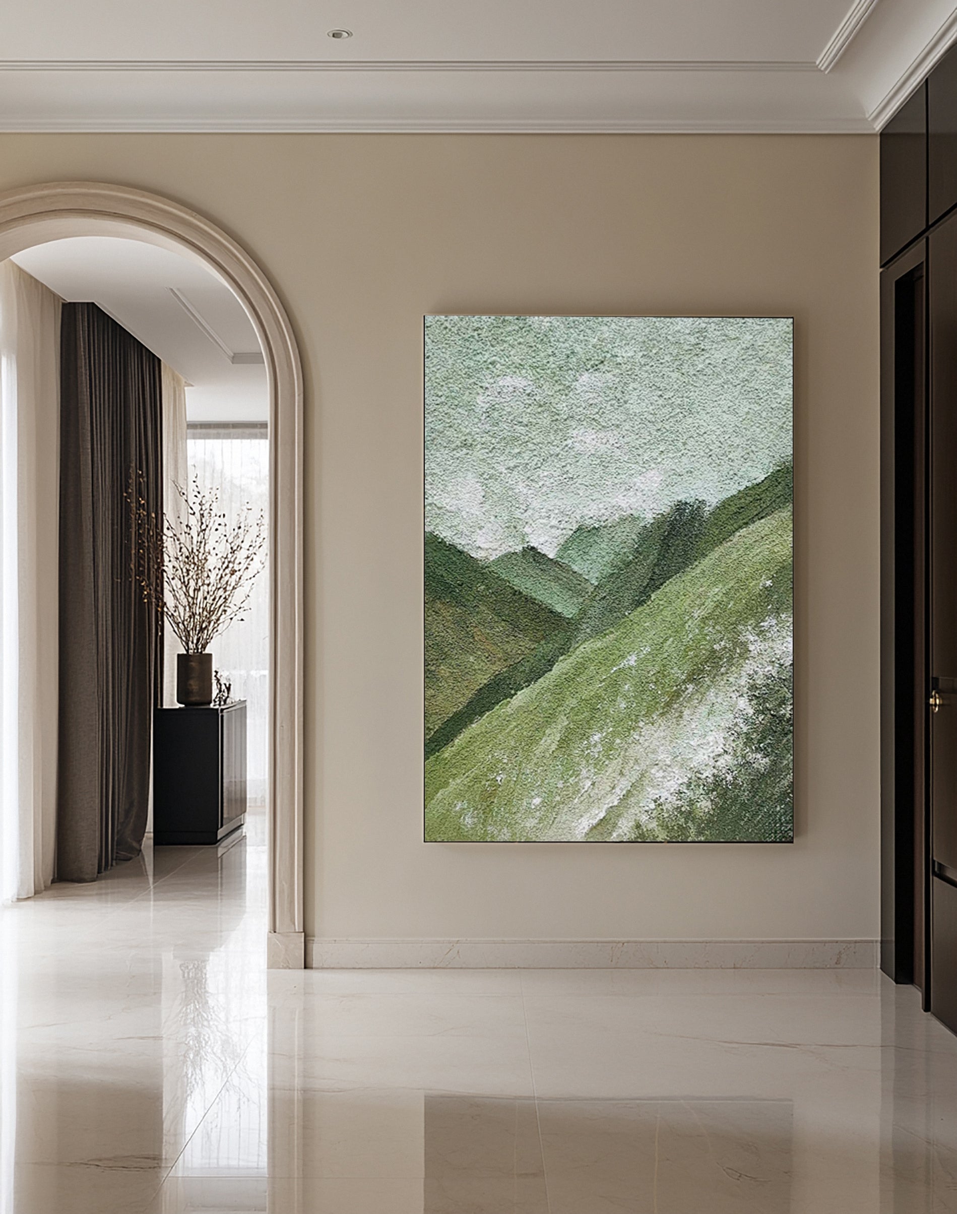 Modern Abstract Canvas with Mountainous Forms #BGA 358 - Image 4