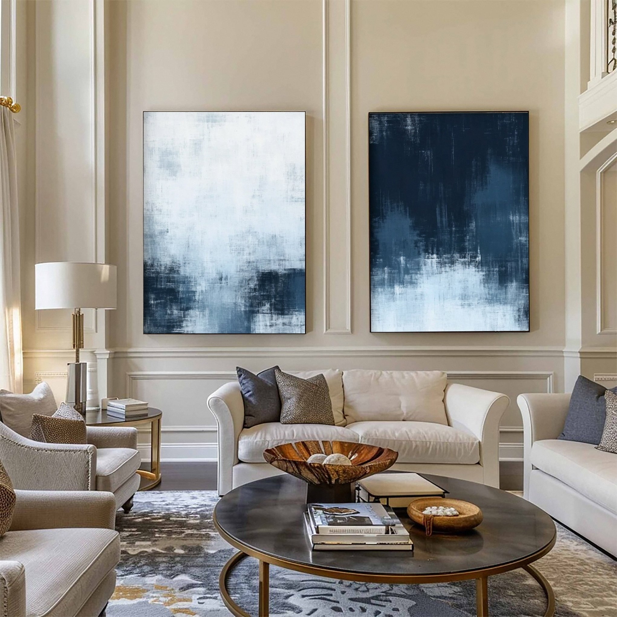 Abstract Harmony Two-Piece Monochrome Art #BGS 014 - Image 8