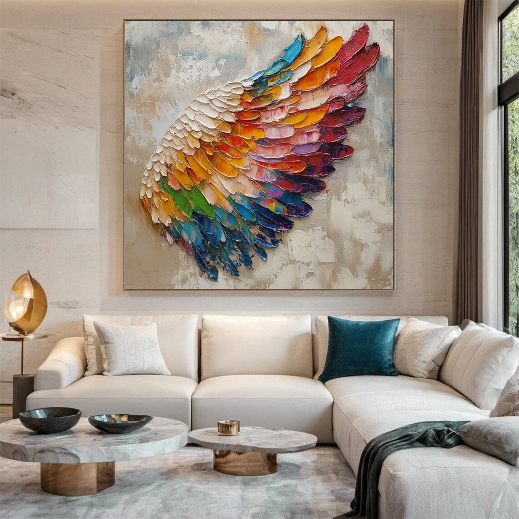 Spectrum Wing Colorful Feather Wall Art #CAP 051 - Image 8