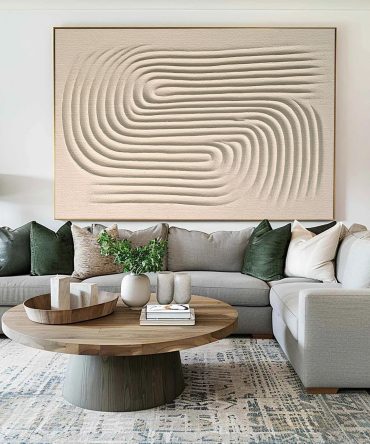 Minimalist Textured Abstract with Concentric Sand Patterns #BGA 310