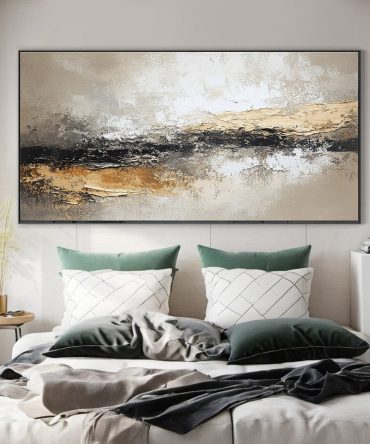 Tranquil Layers Abstract Art with Earthy Tones #BBA 091