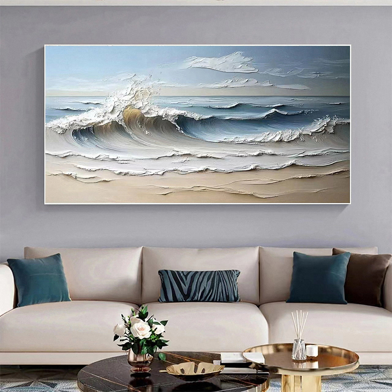 Seas Canvas Art Tranquil Ocean Waves for Serene Decor #OP 001 - Image 5