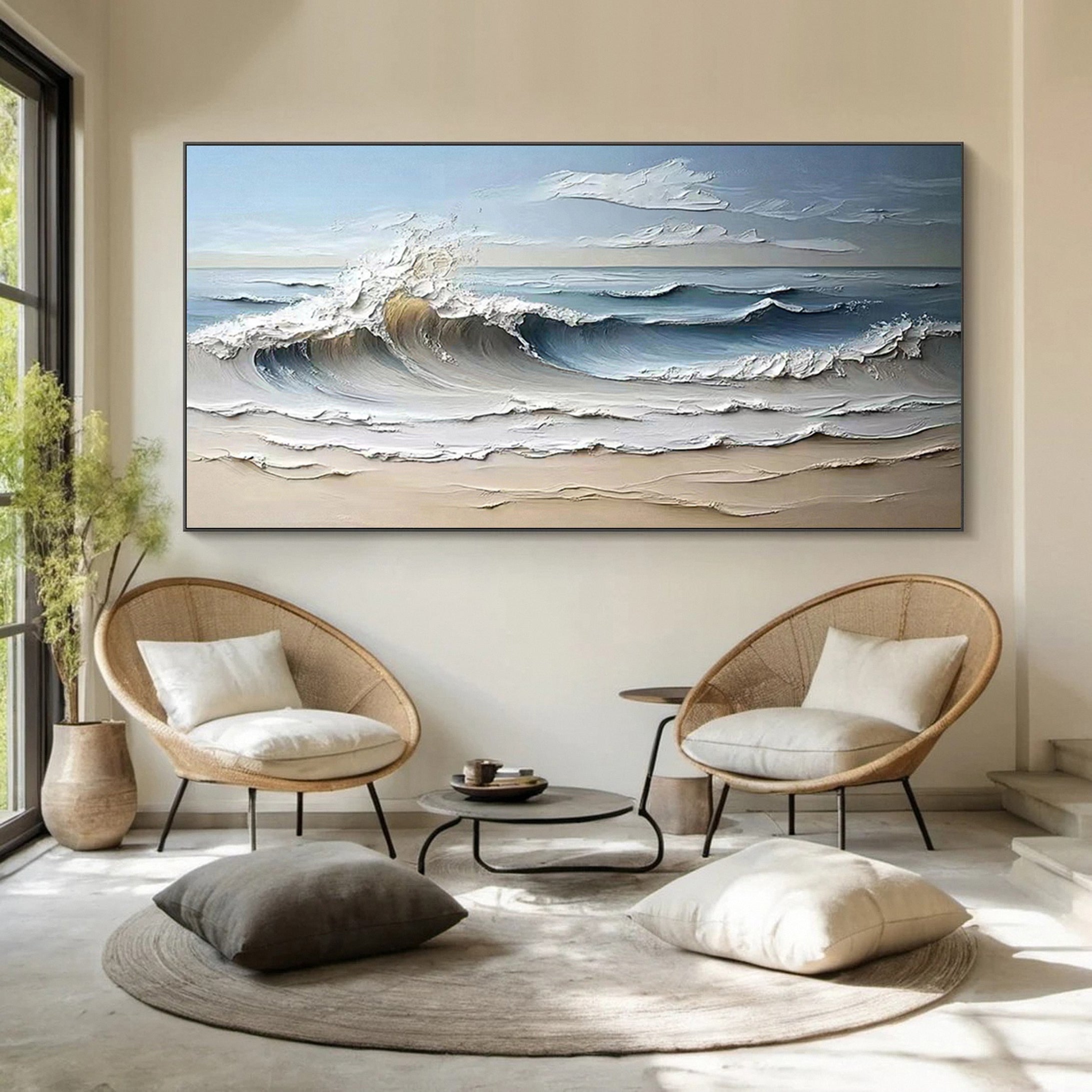 Seas Canvas Art Tranquil Ocean Waves for Serene Decor #OP 001 - Image 6