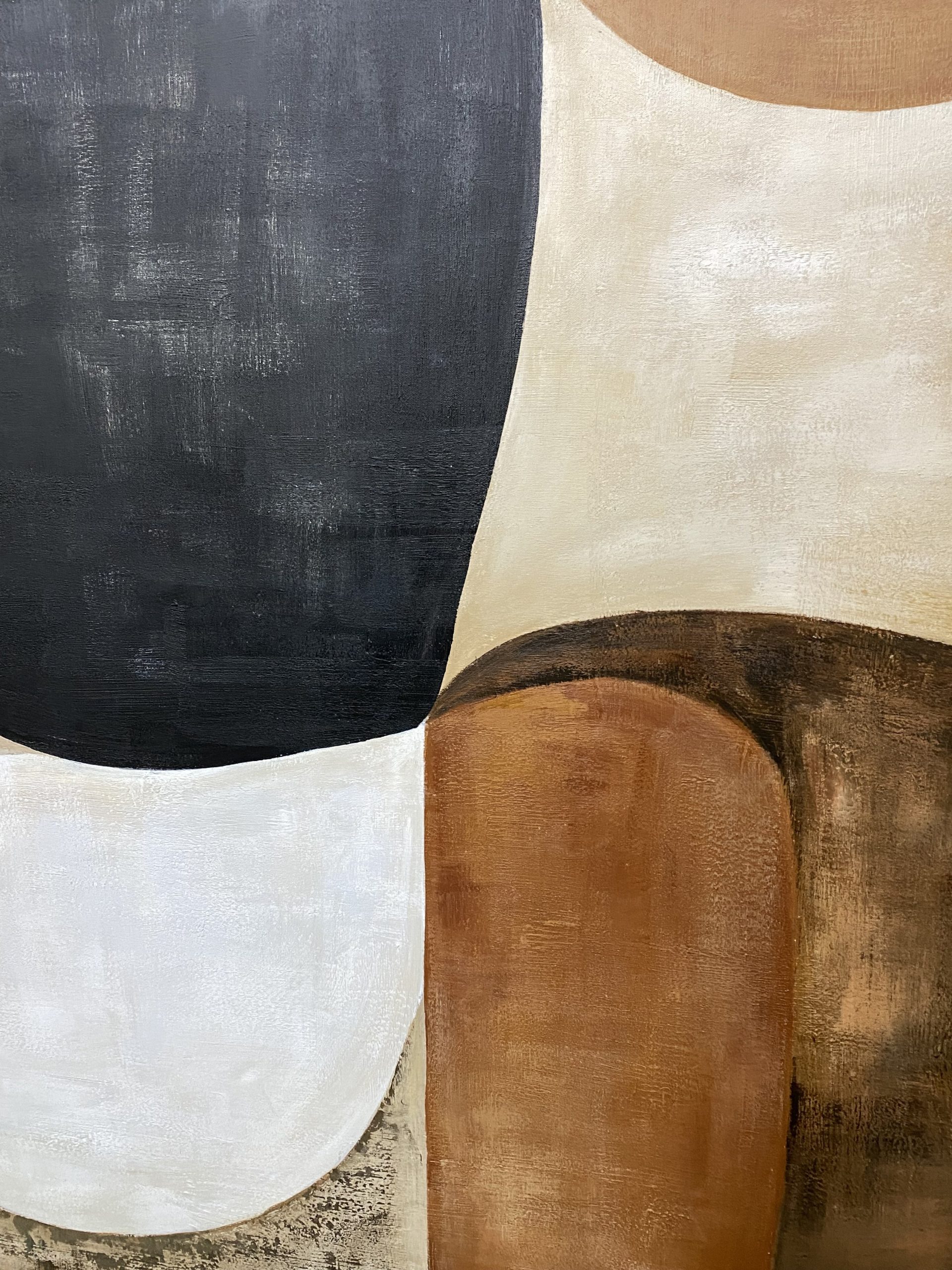 Modern Painting in Black, White, and Earthy Browns #BGA 366 - Image 7