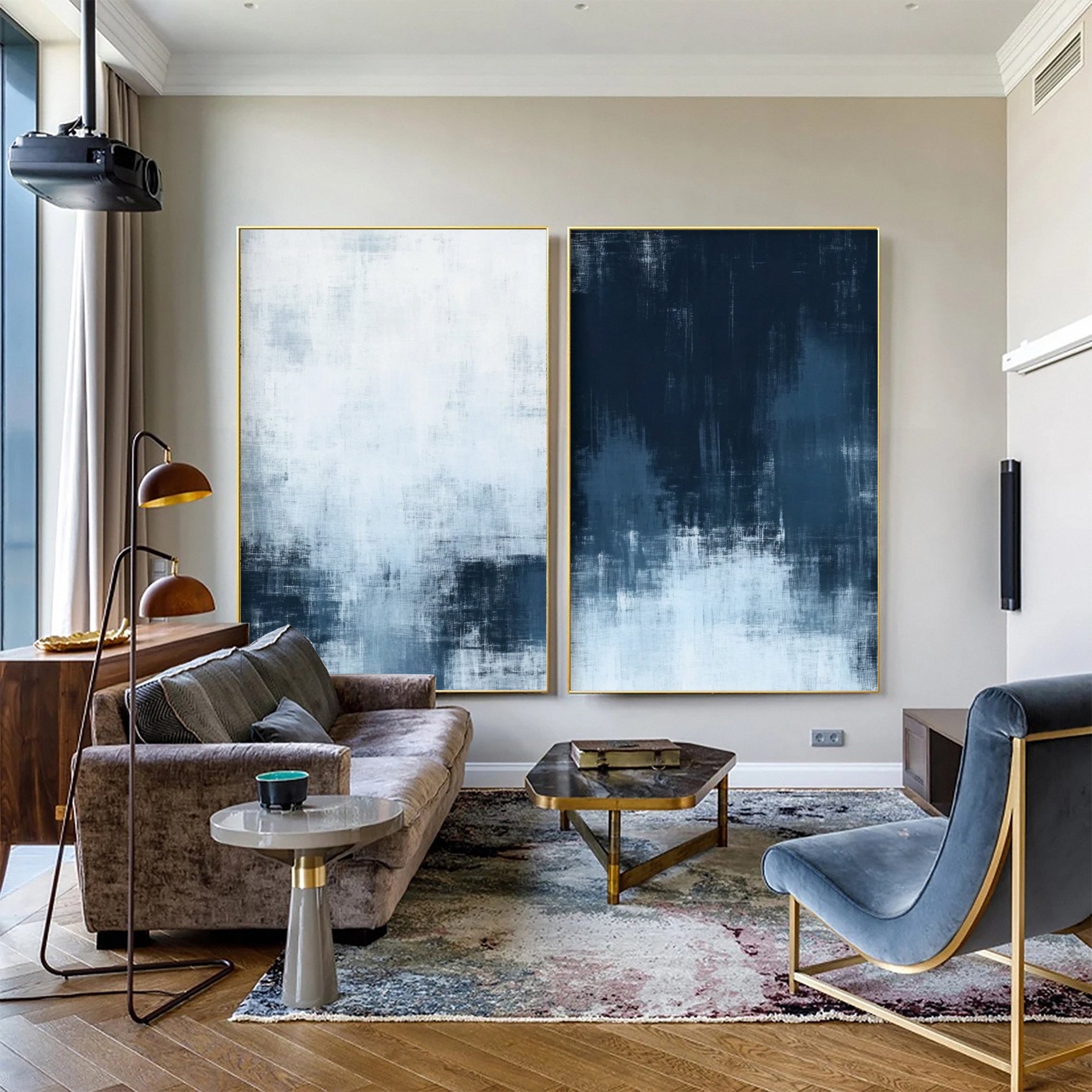 Abstract Harmony Two-Piece Monochrome Art #BGS 014 - Image 3