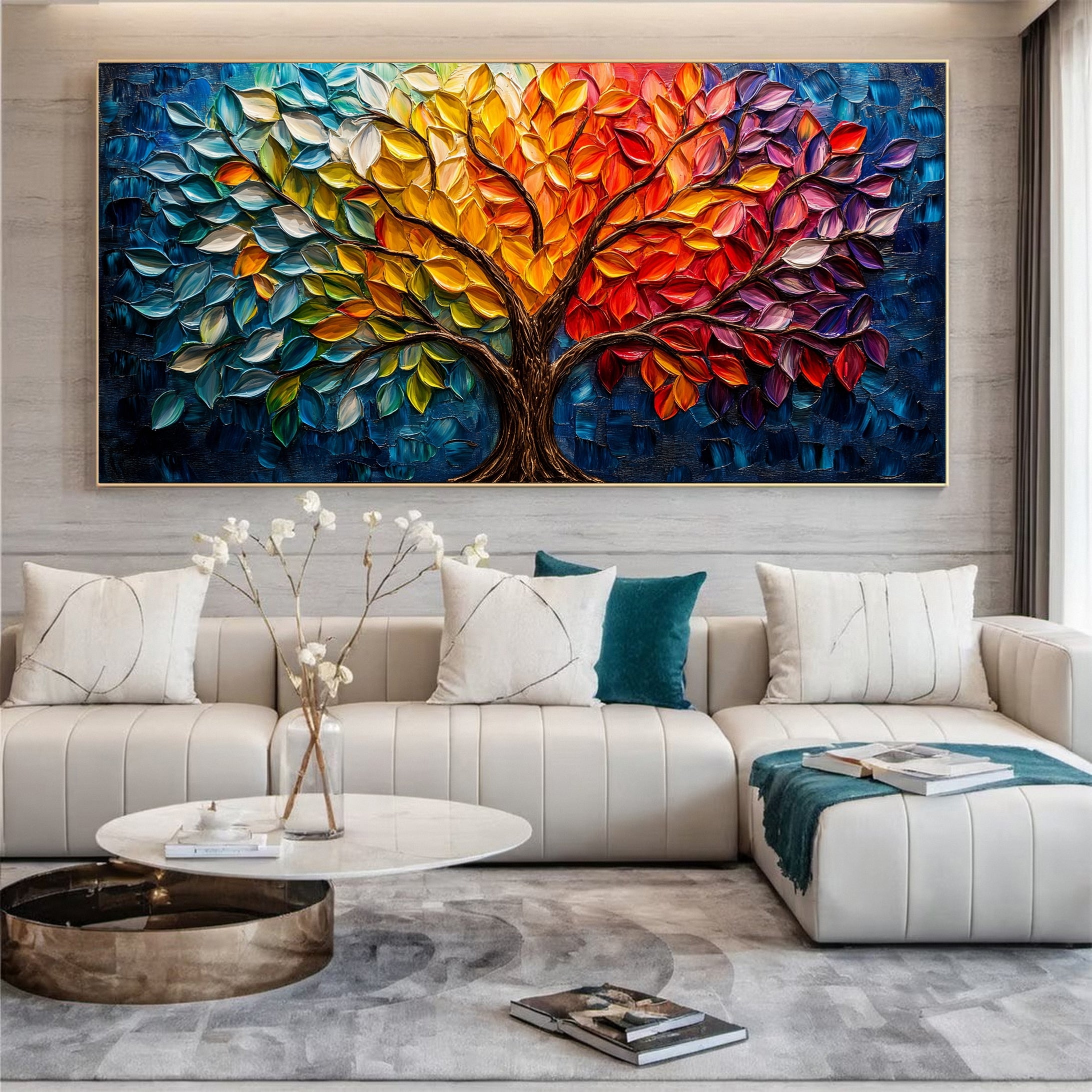 Contemporary Tree Canvas Art Stylish and Colorful Wall Decoration #CAP 045 - Image 7