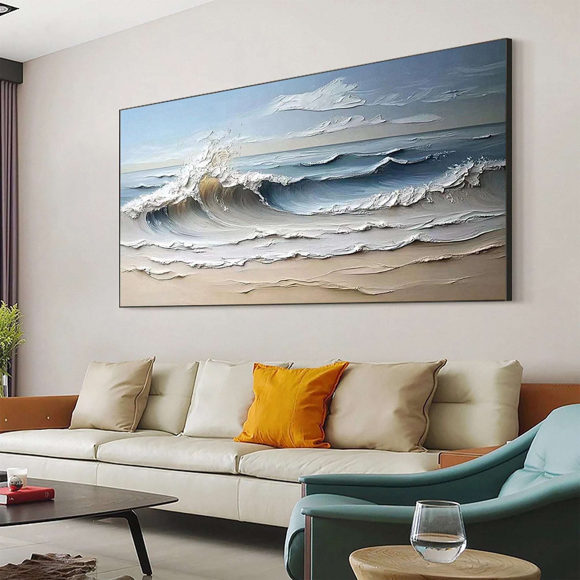 Seas Canvas Art Tranquil Ocean Waves for Serene Decor #OP 001 - Image 7