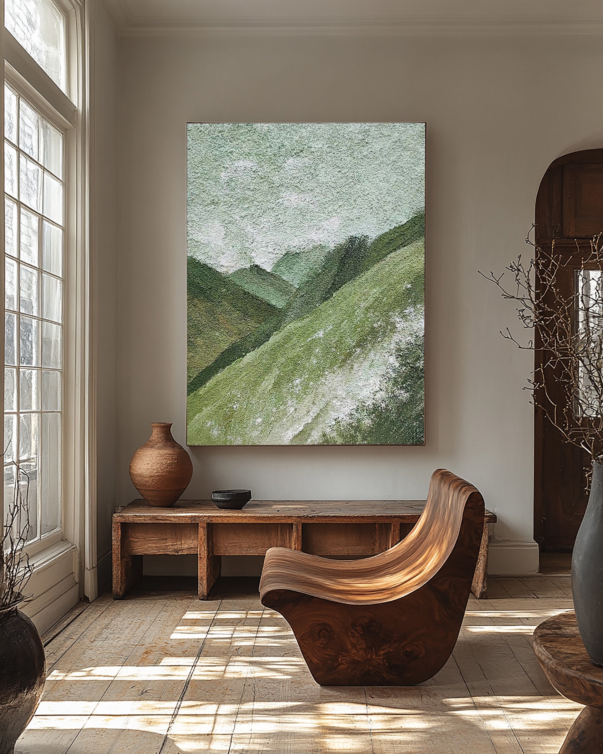 Modern Abstract Canvas with Mountainous Forms #BGA 358 - Image 8