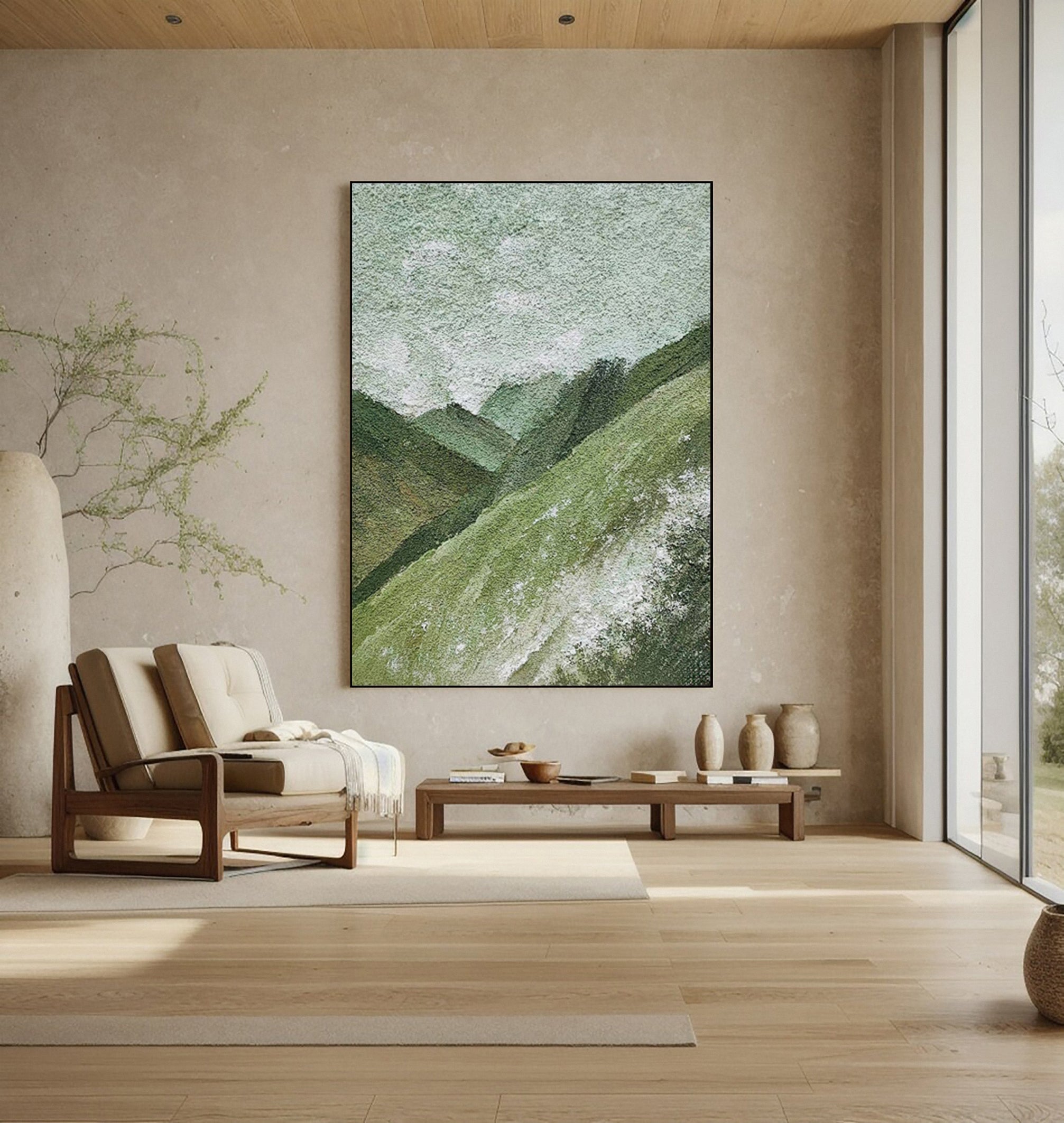 Modern Abstract Canvas with Mountainous Forms #BGA 358 - Image 9