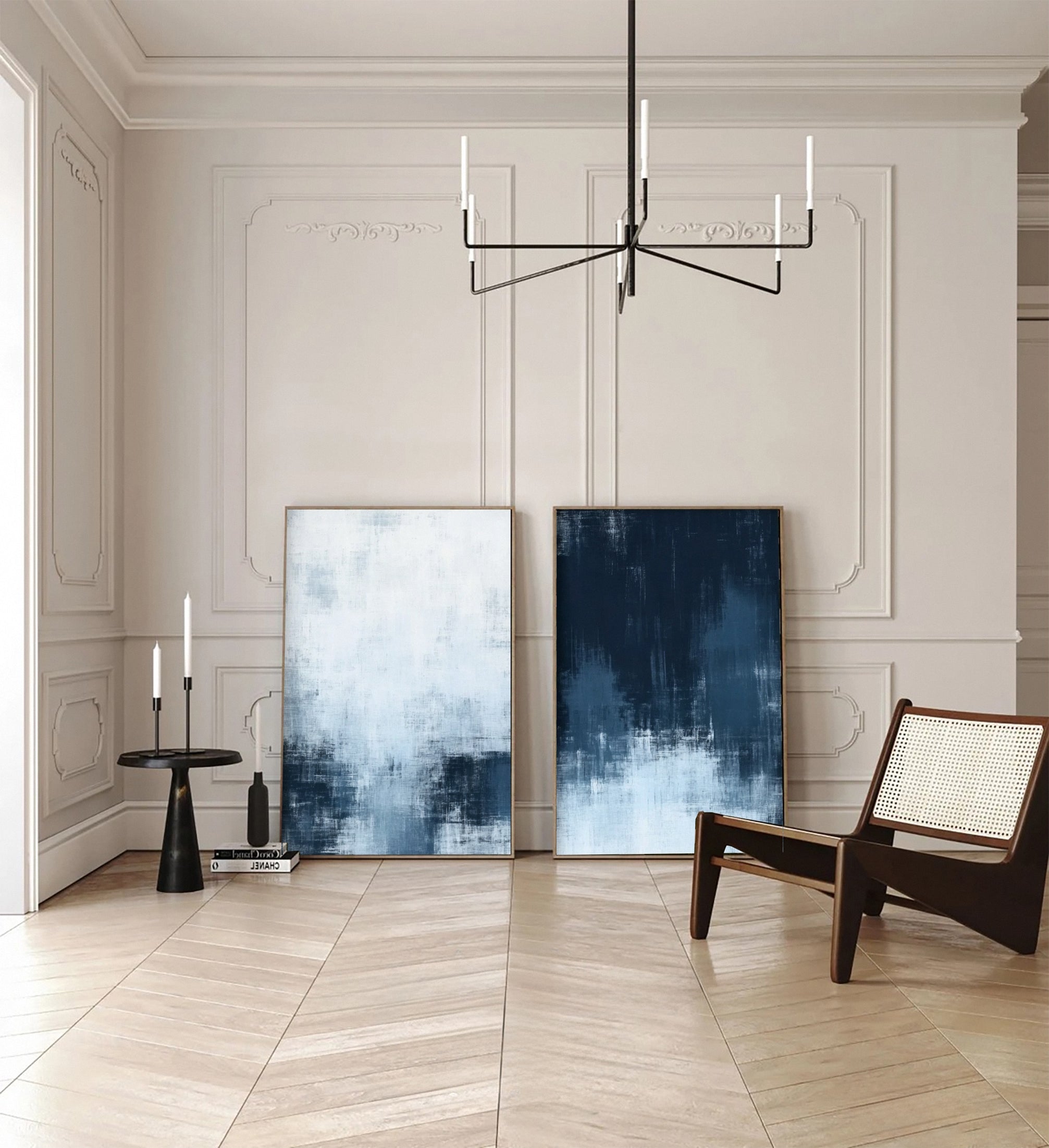 Abstract Harmony Two-Piece Monochrome Art #BGS 014 - Image 4