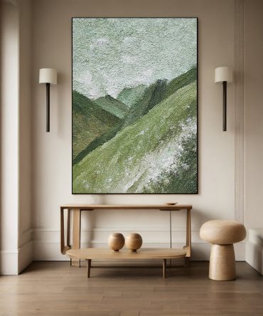 Modern Abstract Canvas with Mountainous Forms #BGA 358