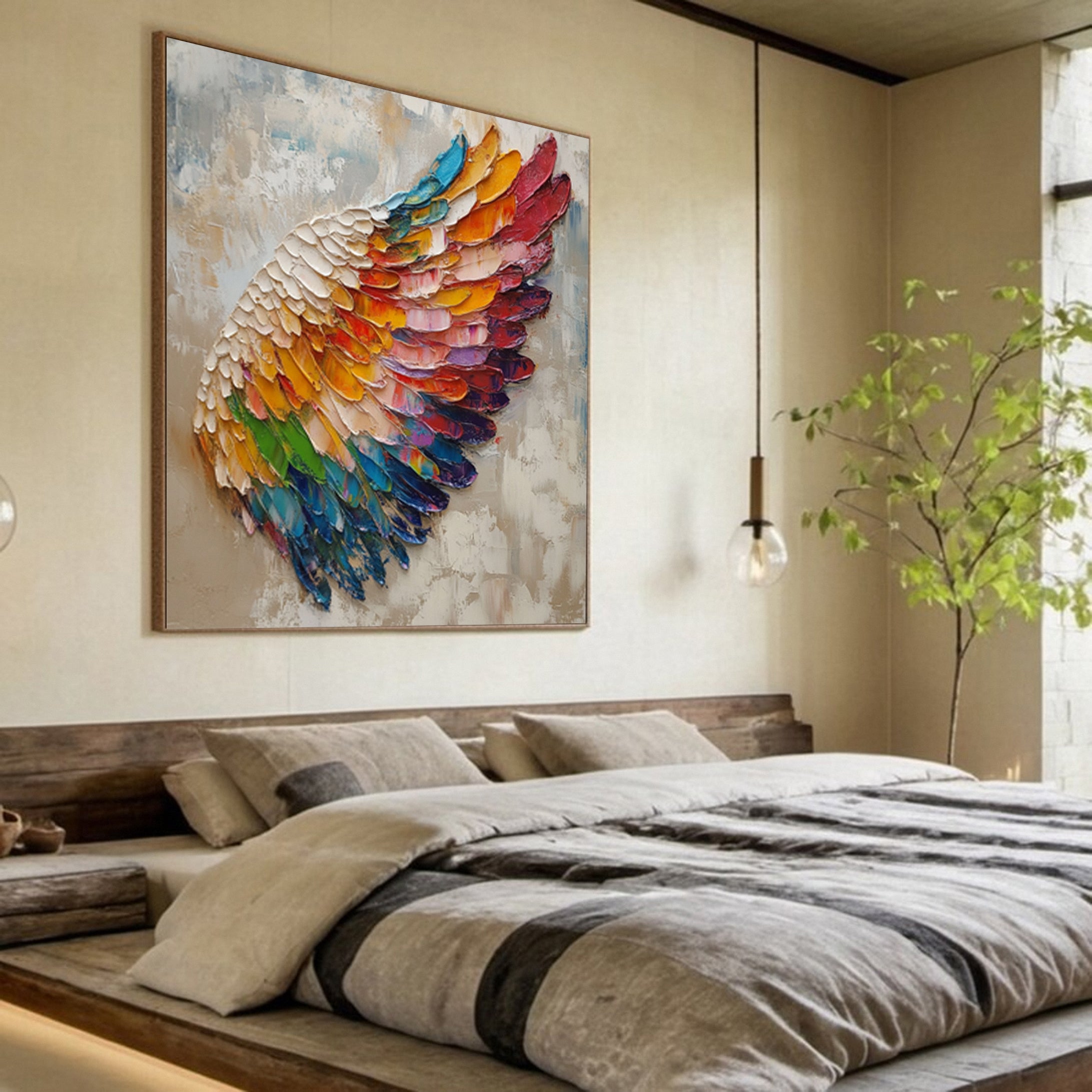 Spectrum Wing Colorful Feather Wall Art #CAP 051 - Image 5