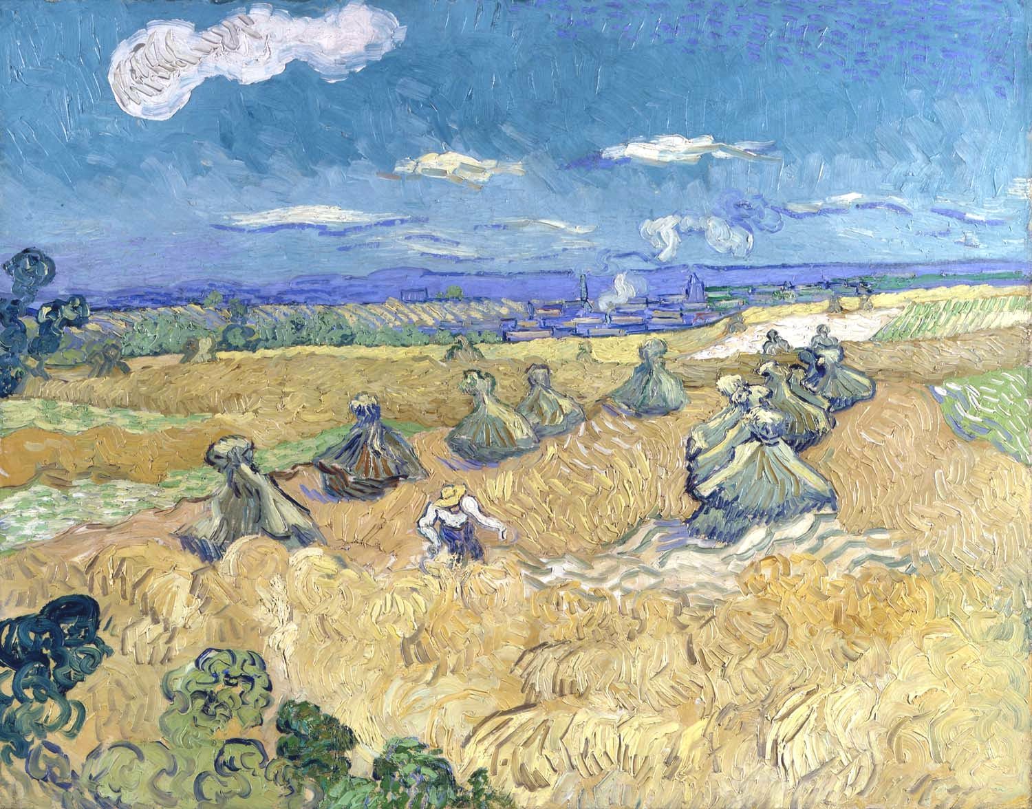 Wheat Stacks with Reaper, Vincent Van Gogh Inspired #BGA 106 - Image 14