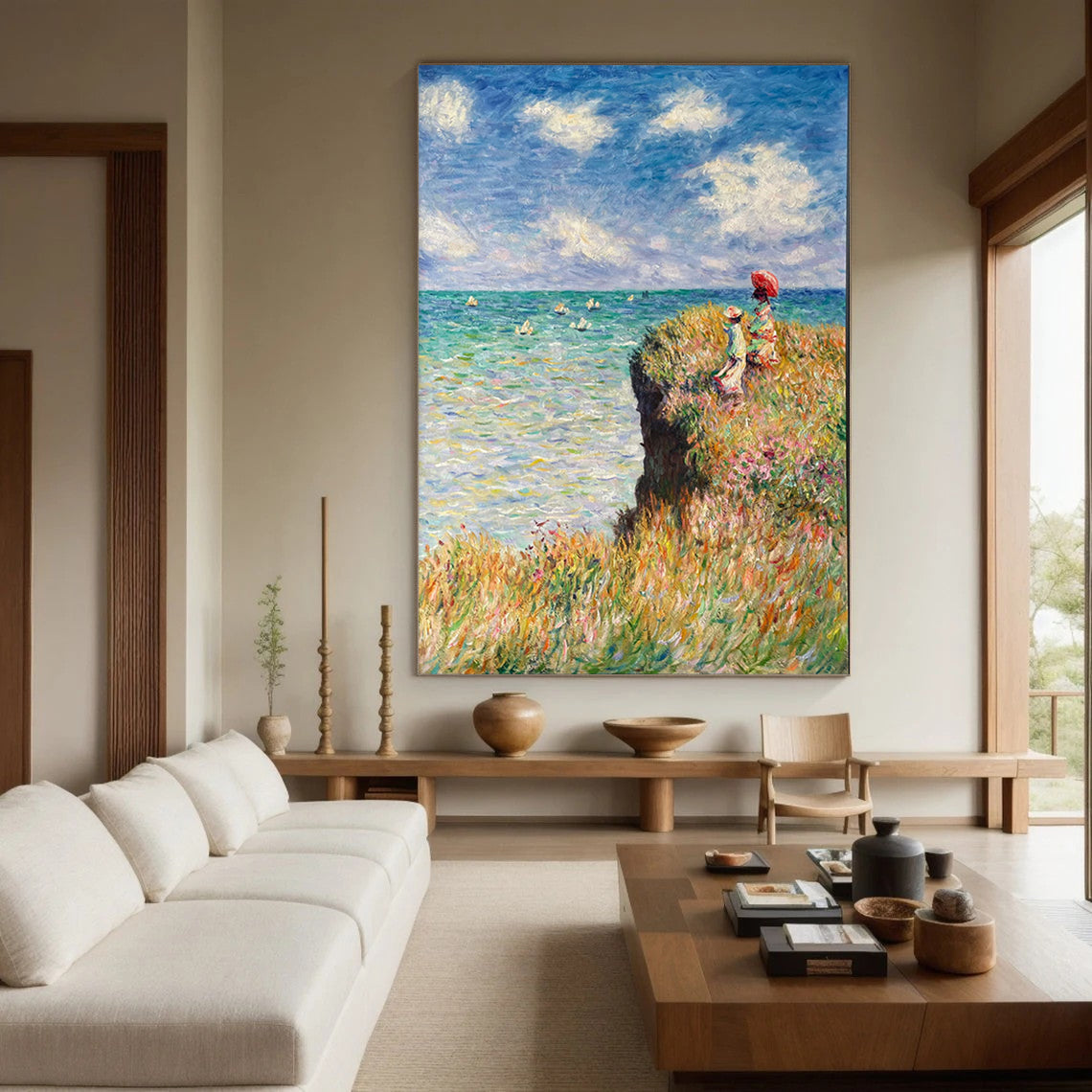 The Cliff Walk at Pourville, Inspired by Monet #BGA 174 - Image 7