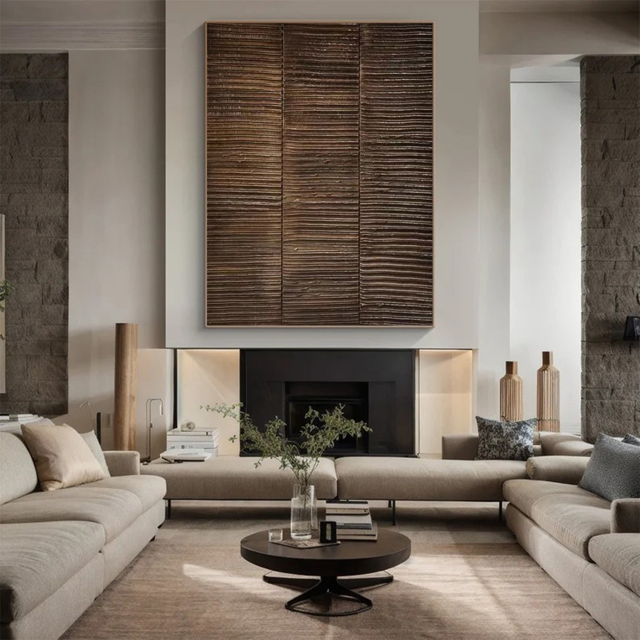 Organic Texture Canvas, Natural Wood Design Wall Art #BGA 200 - Image 9