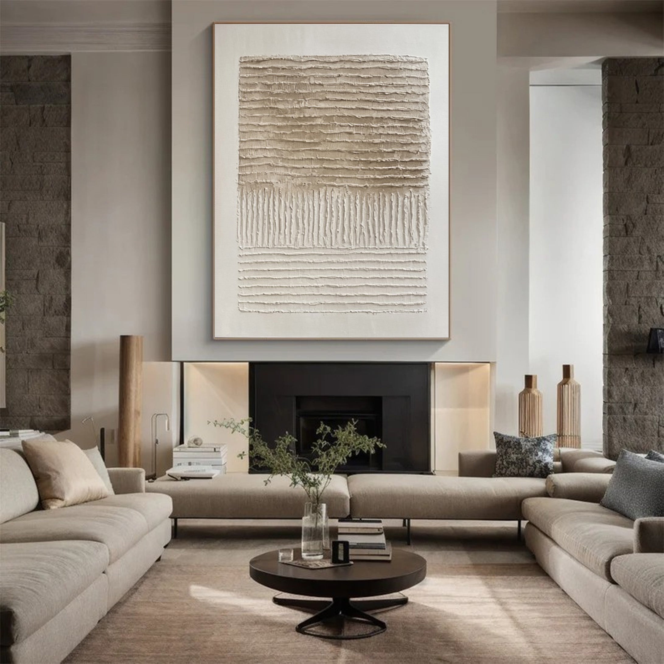 Wabi Sabi Art with Horizontal Layers and Vertical Inherent #BGA 281 - Image 9