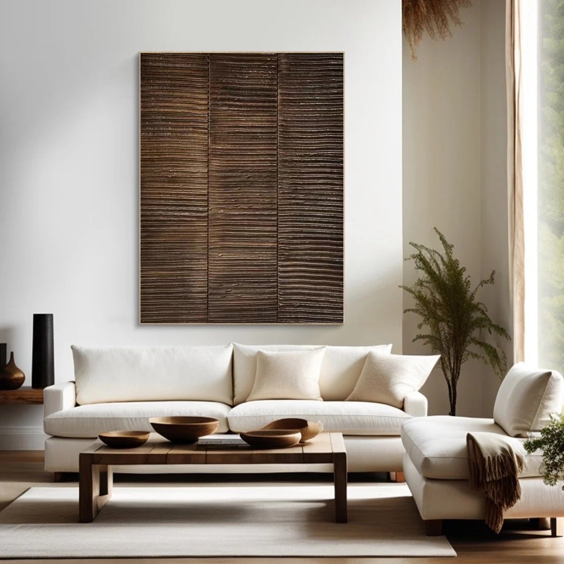 Organic Texture Canvas, Natural Wood Design Wall Art #BGA 200 - Image 11