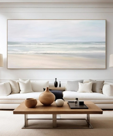 Elegant Beach Scene Canvas Wall Art #BGA 055