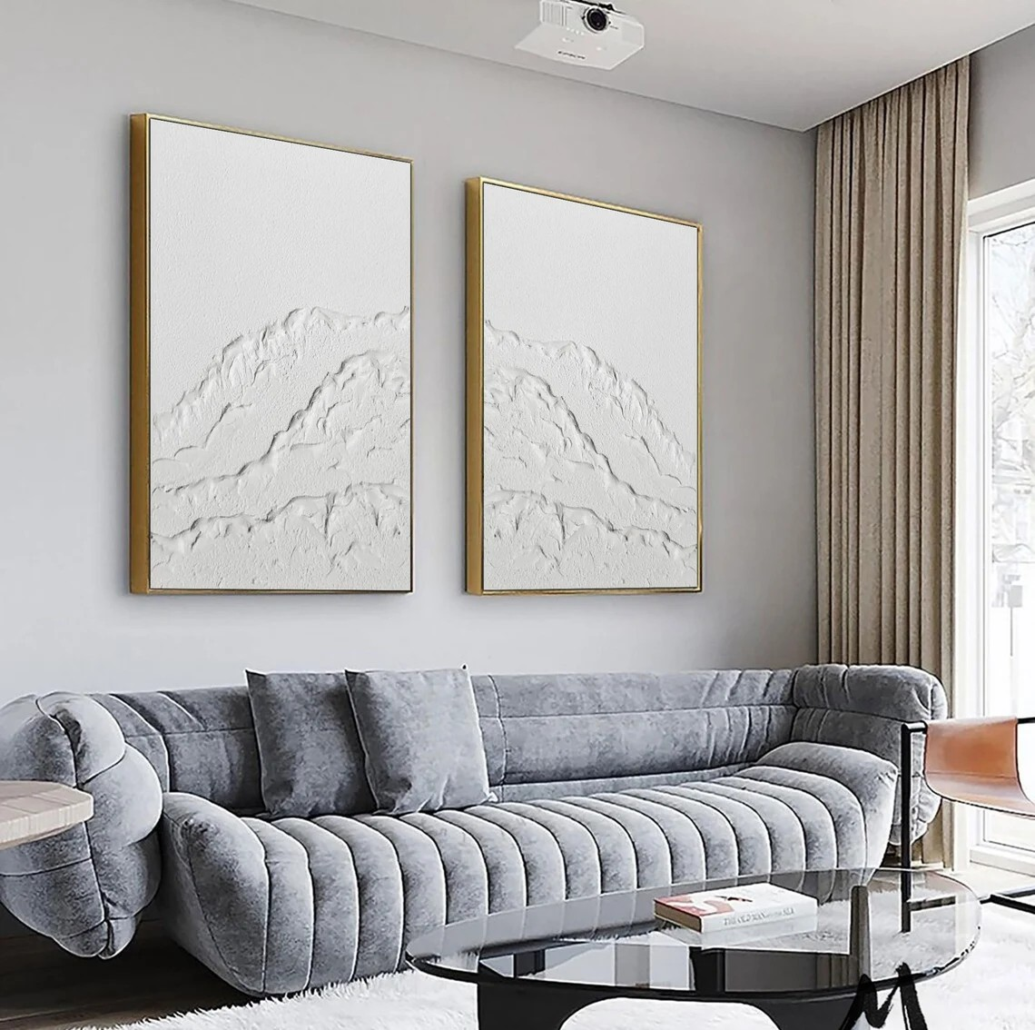 Abstract White Texture Art for Modern Spaces #BGA 039 - Image 4