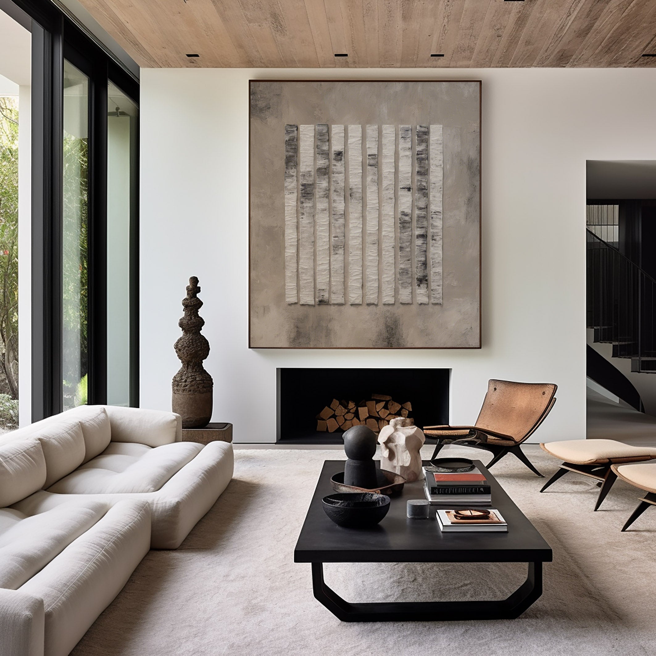 Beige & Brown Abstract Painting #BBA 010 - Image 2