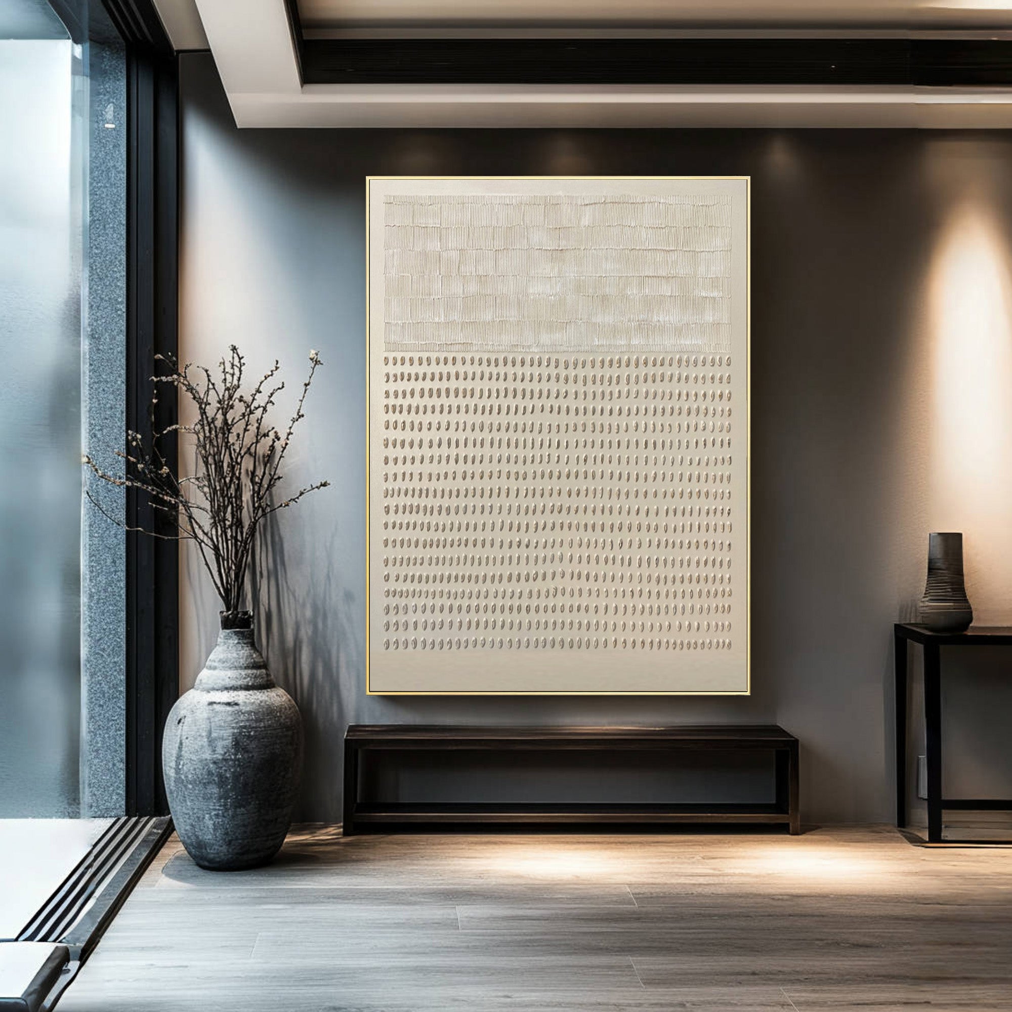 Minimalist Textured Canvas Home Decor Large Vertical #WG 045 - Image 8