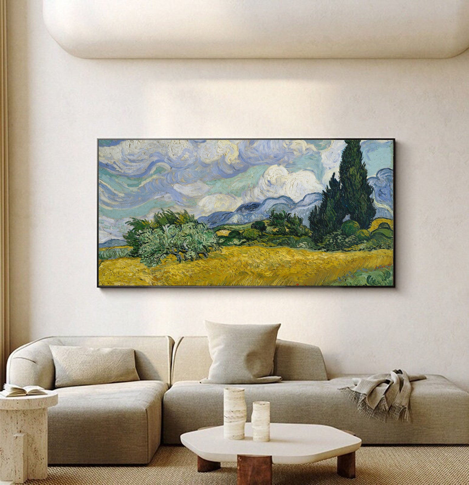 Wheat Field with Cypresses, Van Gogh Inspired Wall Art #BGA 108 - Image 10