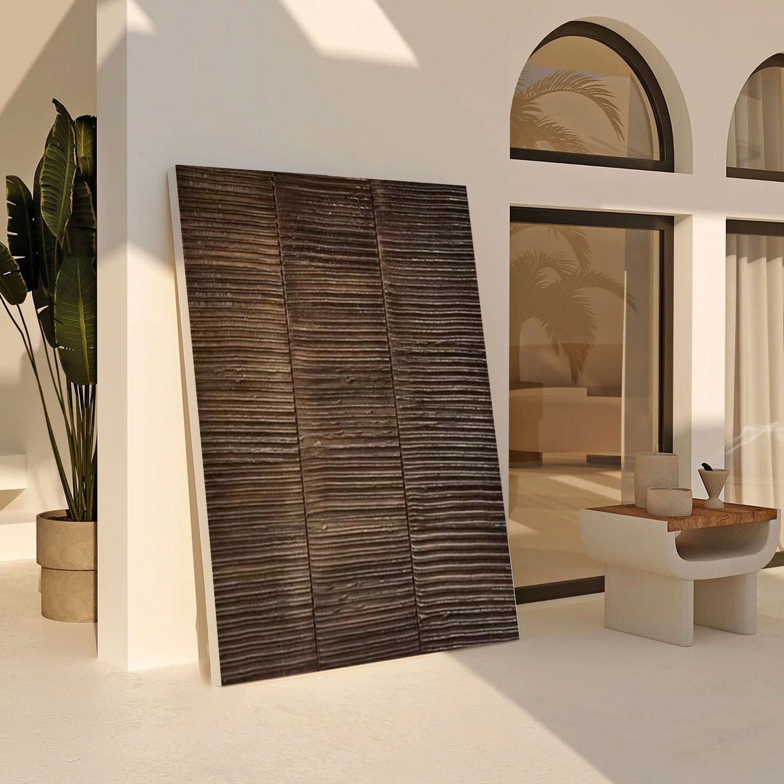 Organic Texture Canvas, Natural Wood Design Wall Art #BGA 200 - Image 6