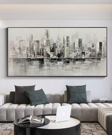 Black & White Abstract Painting #BWA 003