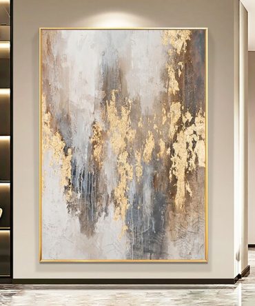 Beige & Brown Abstract Painting #BBA 019